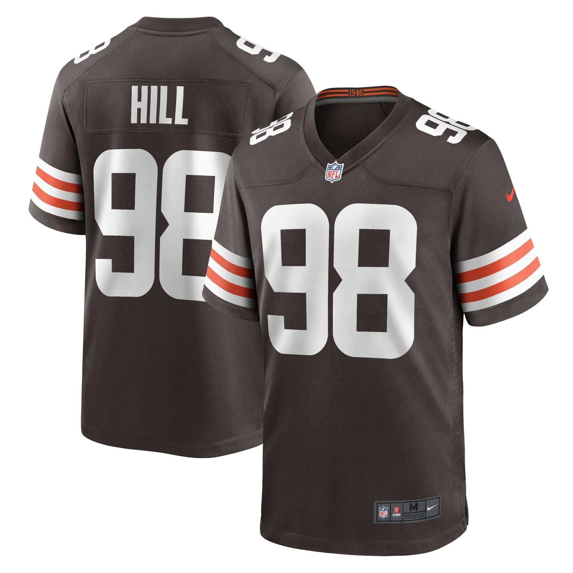 Trysten Hill Cleveland Browns  Game Jersey - Brown