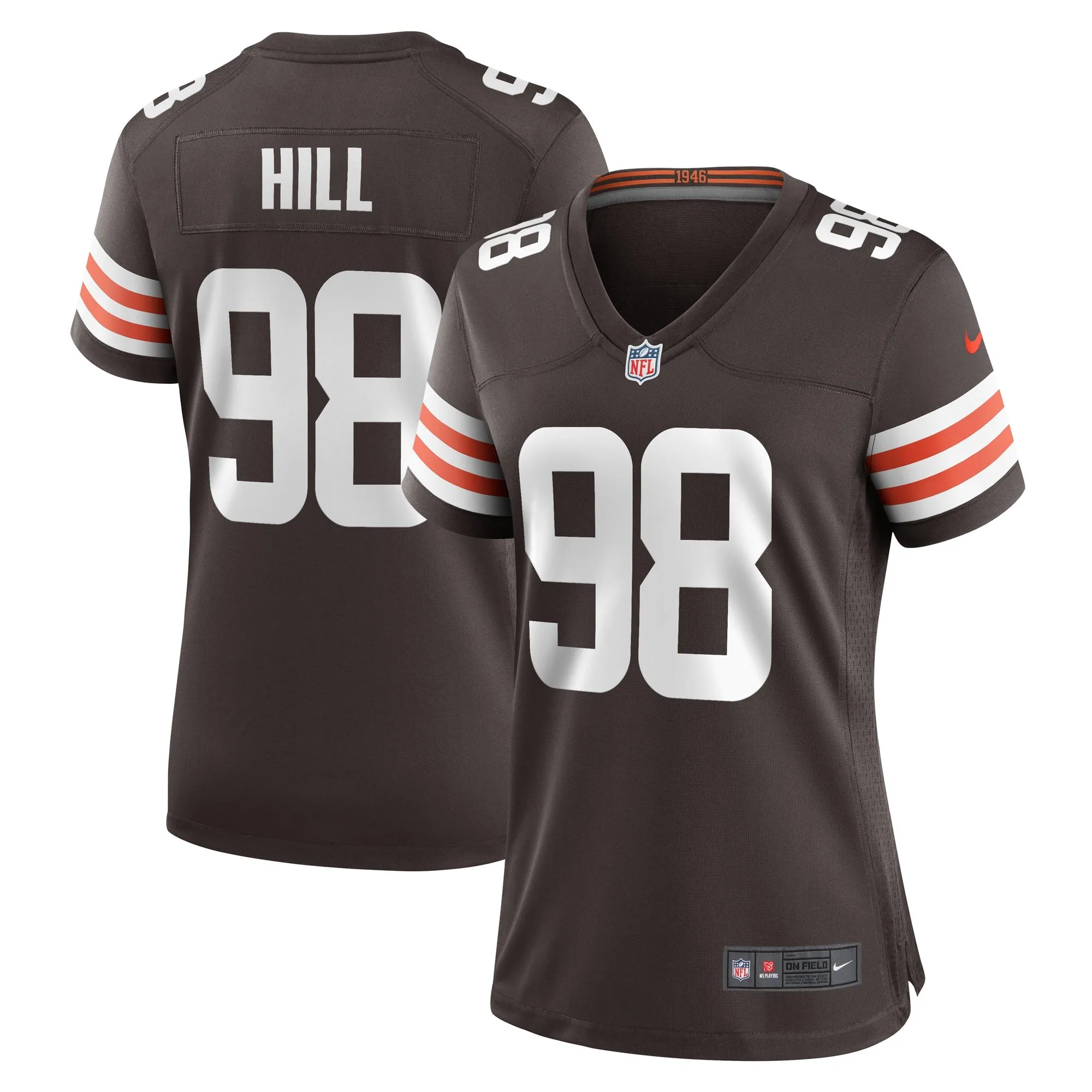 Trysten Hill Cleveland Browns  Women's Game Jersey - Brown