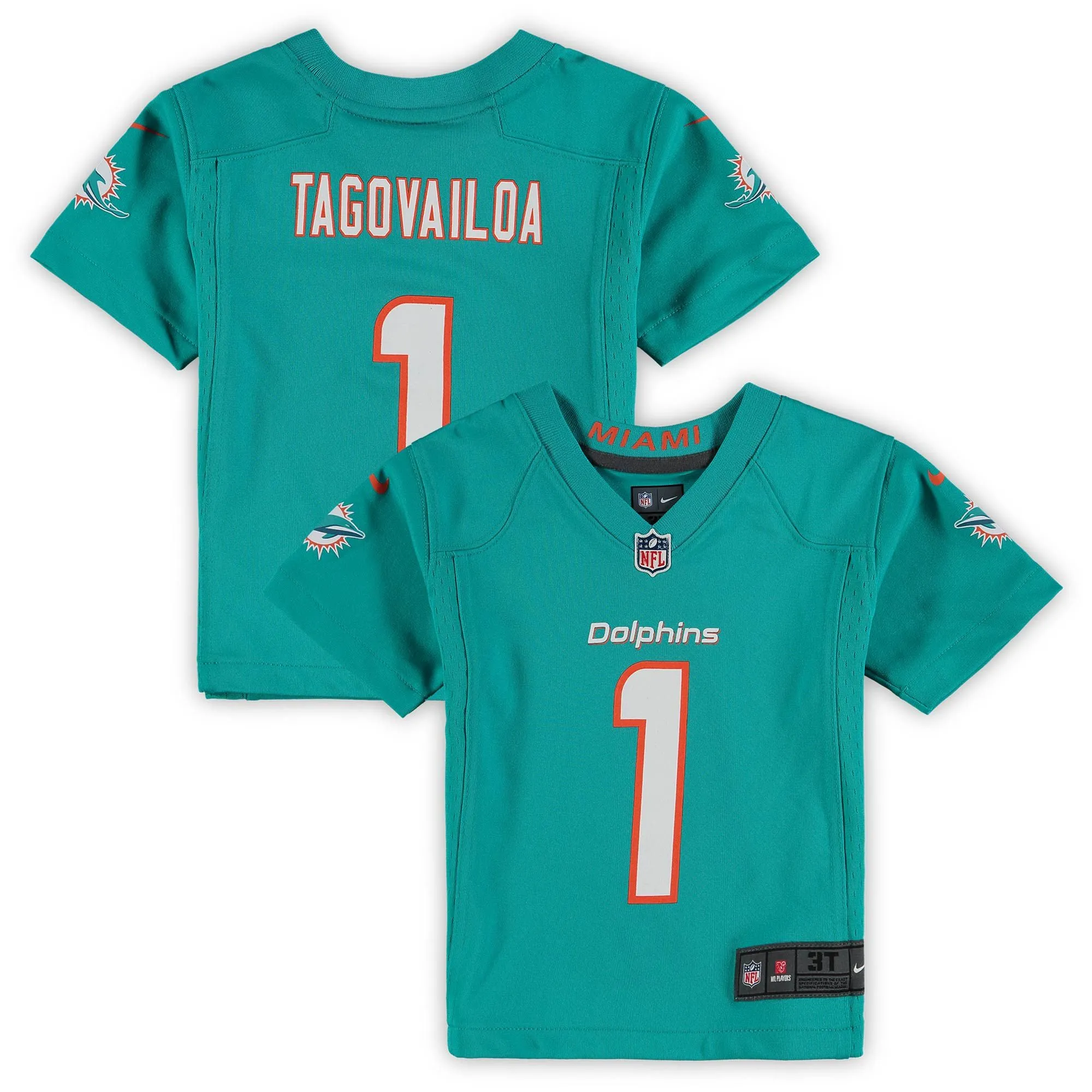 Tua Tagovailoa Miami Dolphins  Toddler Game Jersey - Aqua