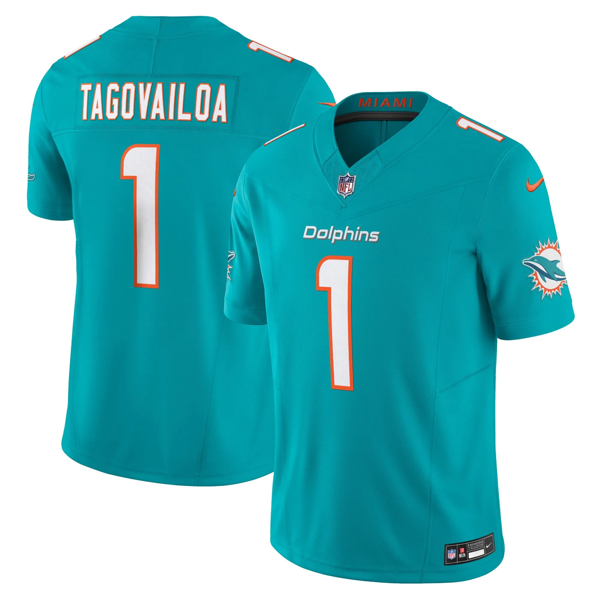 Tua Tagovailoa Miami Dolphins  Vapor F.U.S.E. Limited Jersey - Aqua