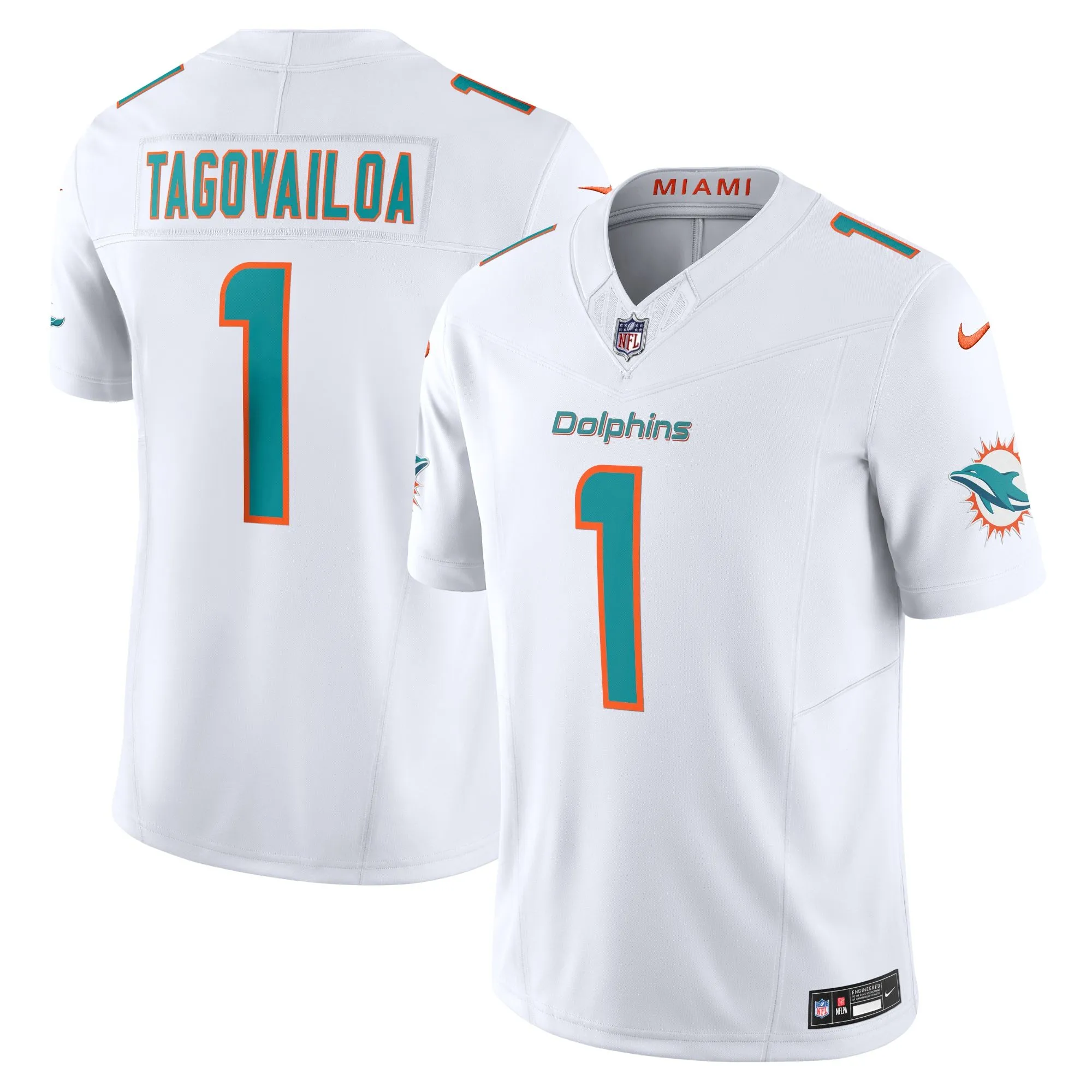 Tua Tagovailoa Miami Dolphins  Vapor F.U.S.E. Limited Jersey - White