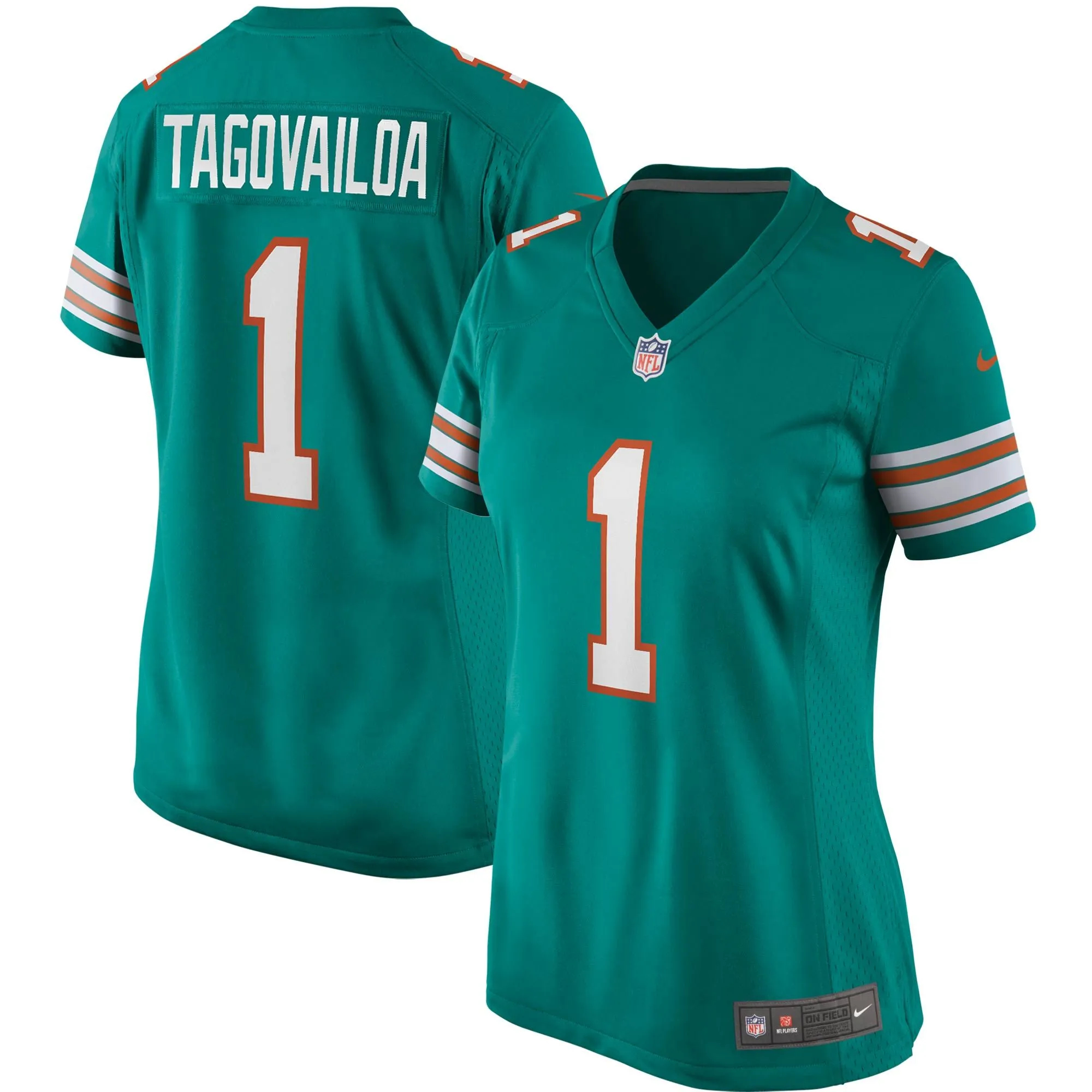 Tua Tagovailoa Miami Dolphins  Women's Alternate Game Jersey - Aqua