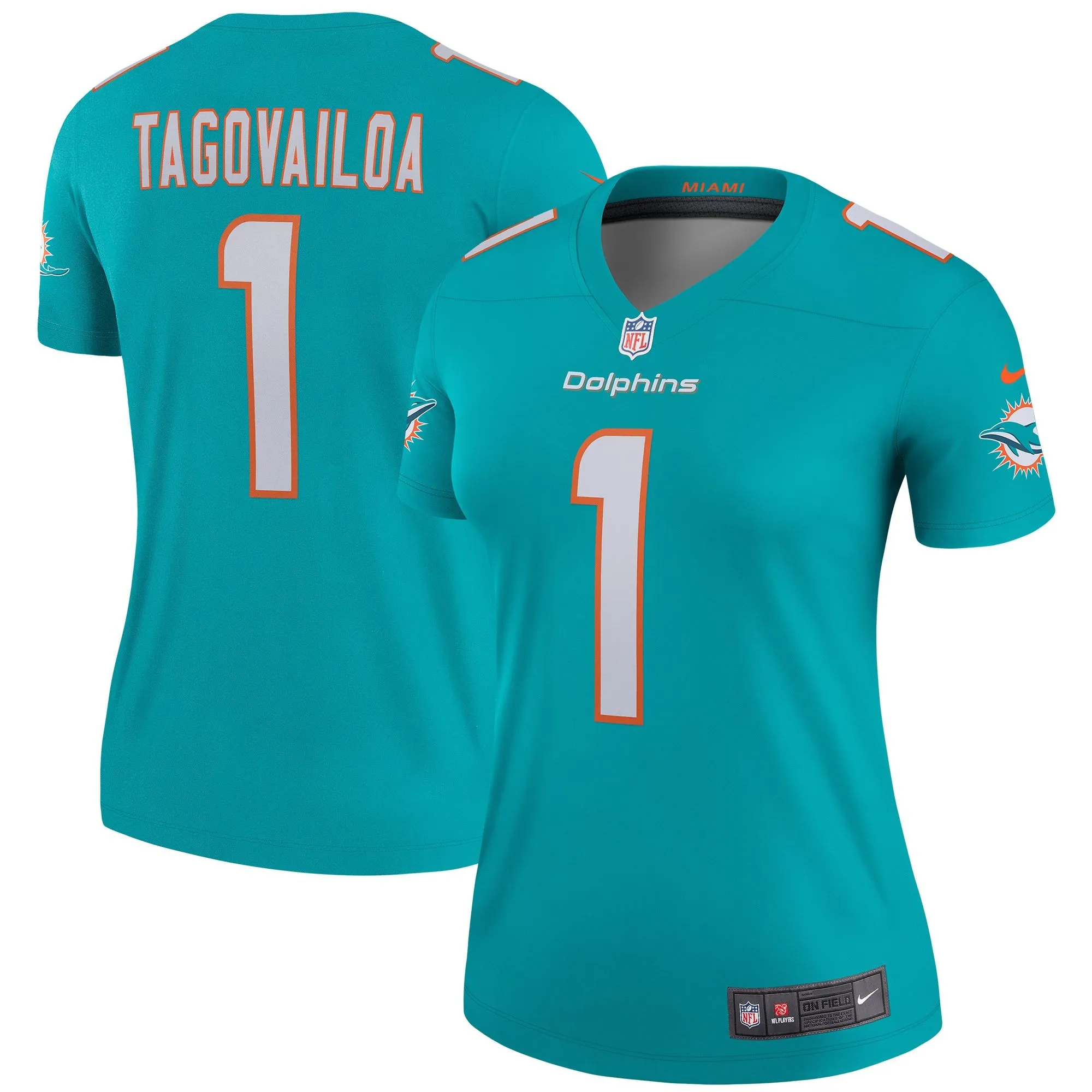 Tua Tagovailoa Miami Dolphins  Women's Legend Jersey - Aqua