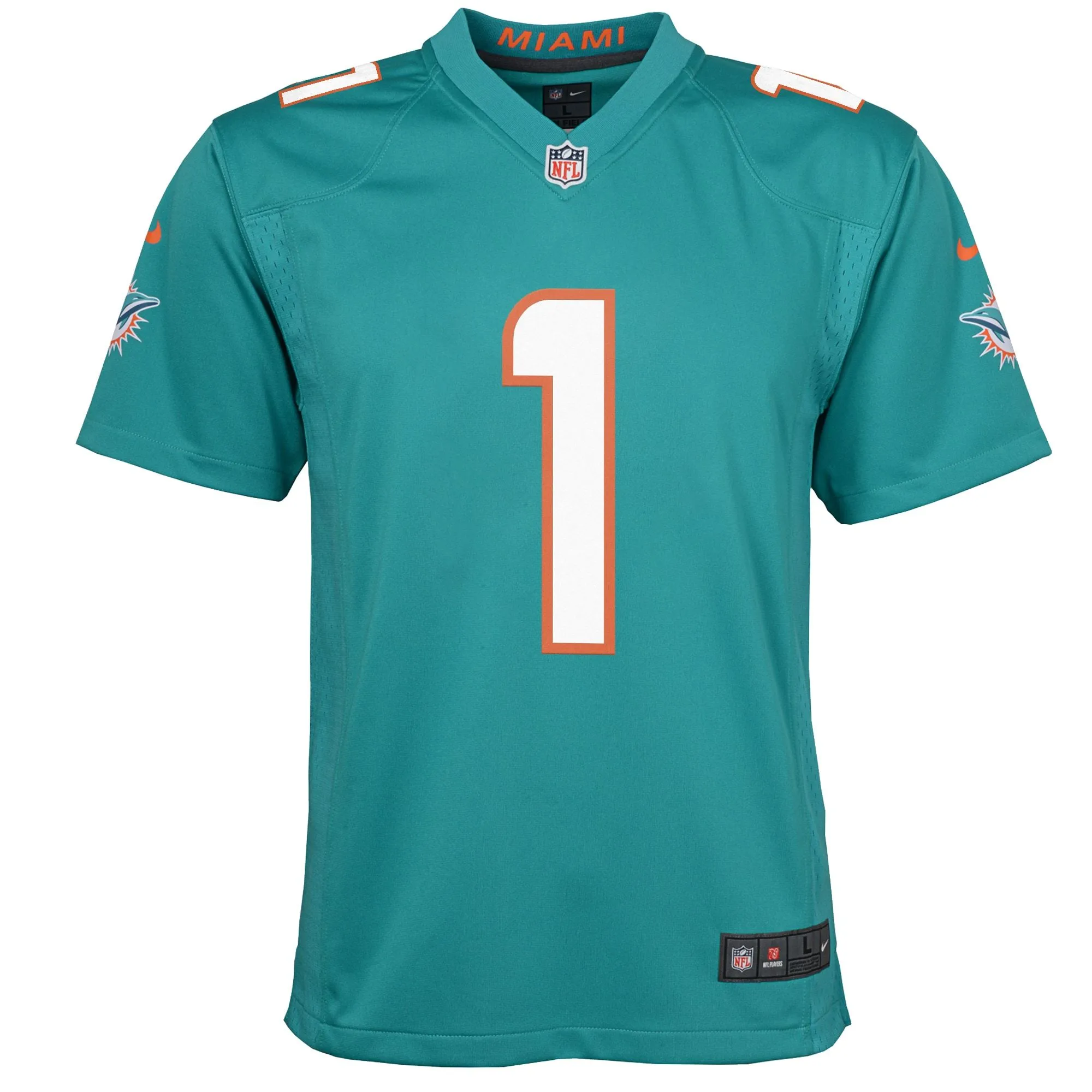 Tua Tagovailoa Miami Dolphins  Youth Game Jersey - Aqua