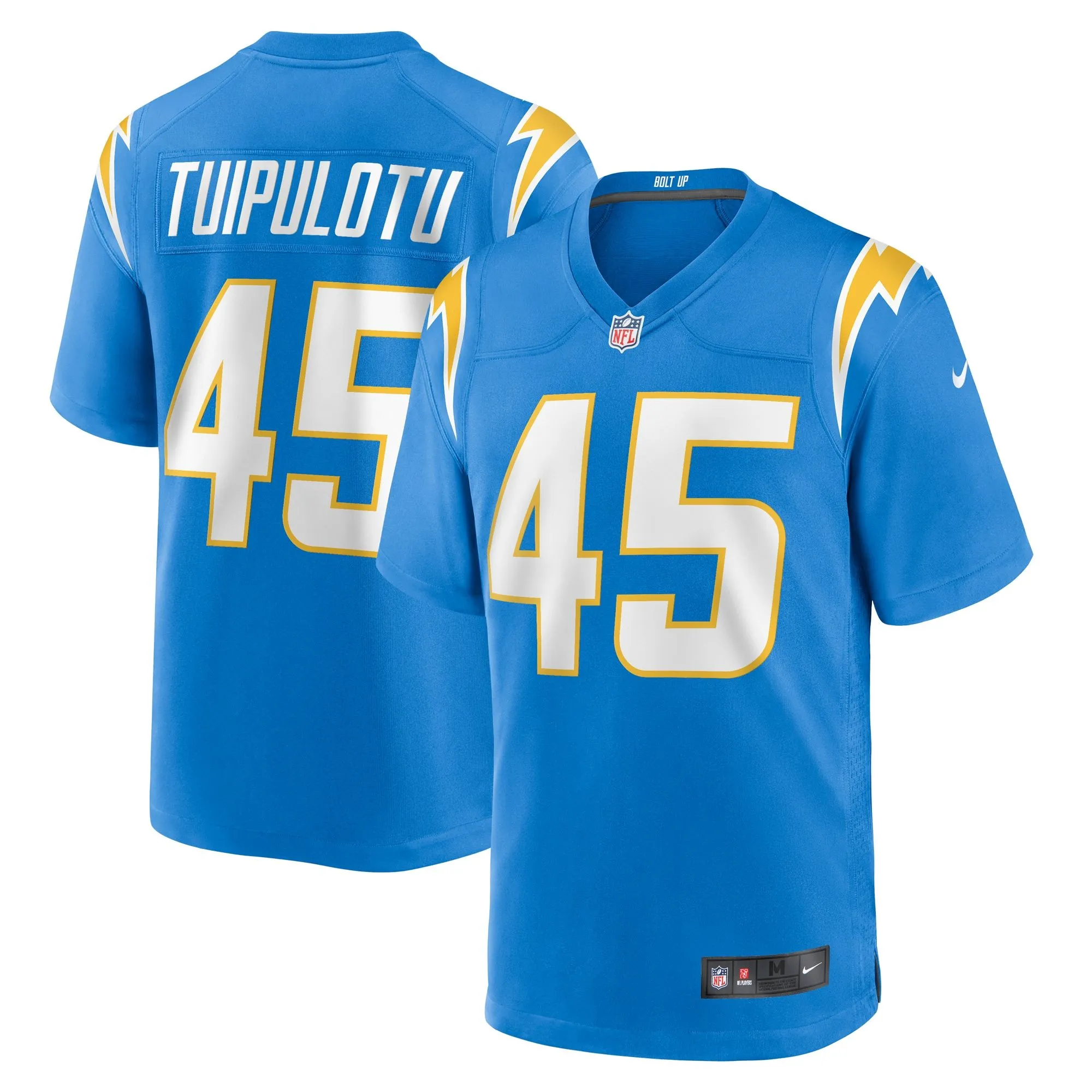 Tuli Tuipulotu Los Angeles Chargers  Team Game Jersey - Powder Blue