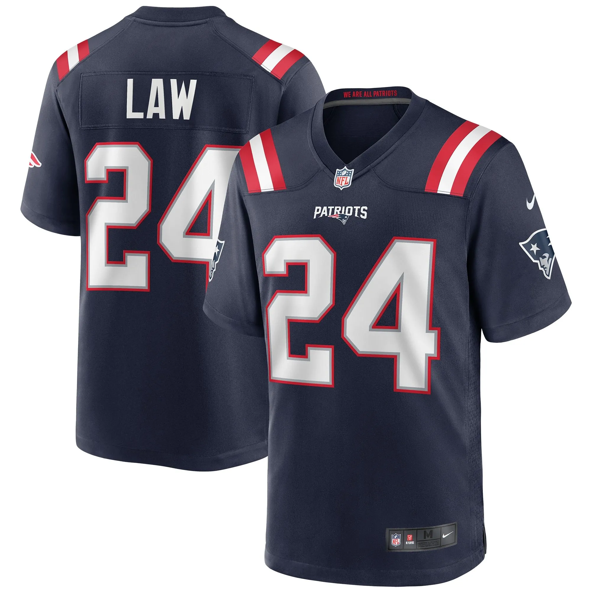 Ty Law New England Patriots  Game Retired Player Jersey - Navy