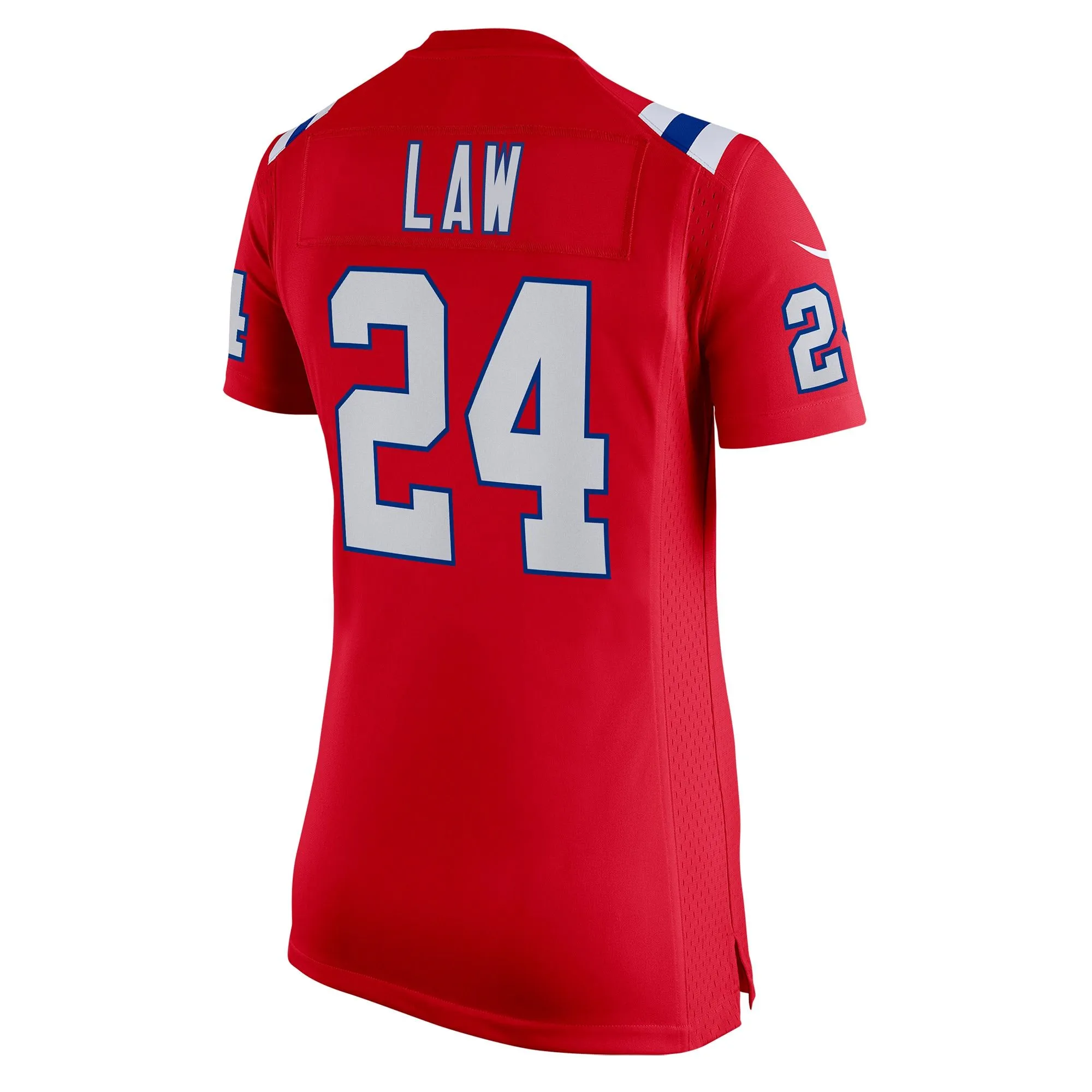 Ty Law New England Patriots  Women's Retired Game Jersey - Red