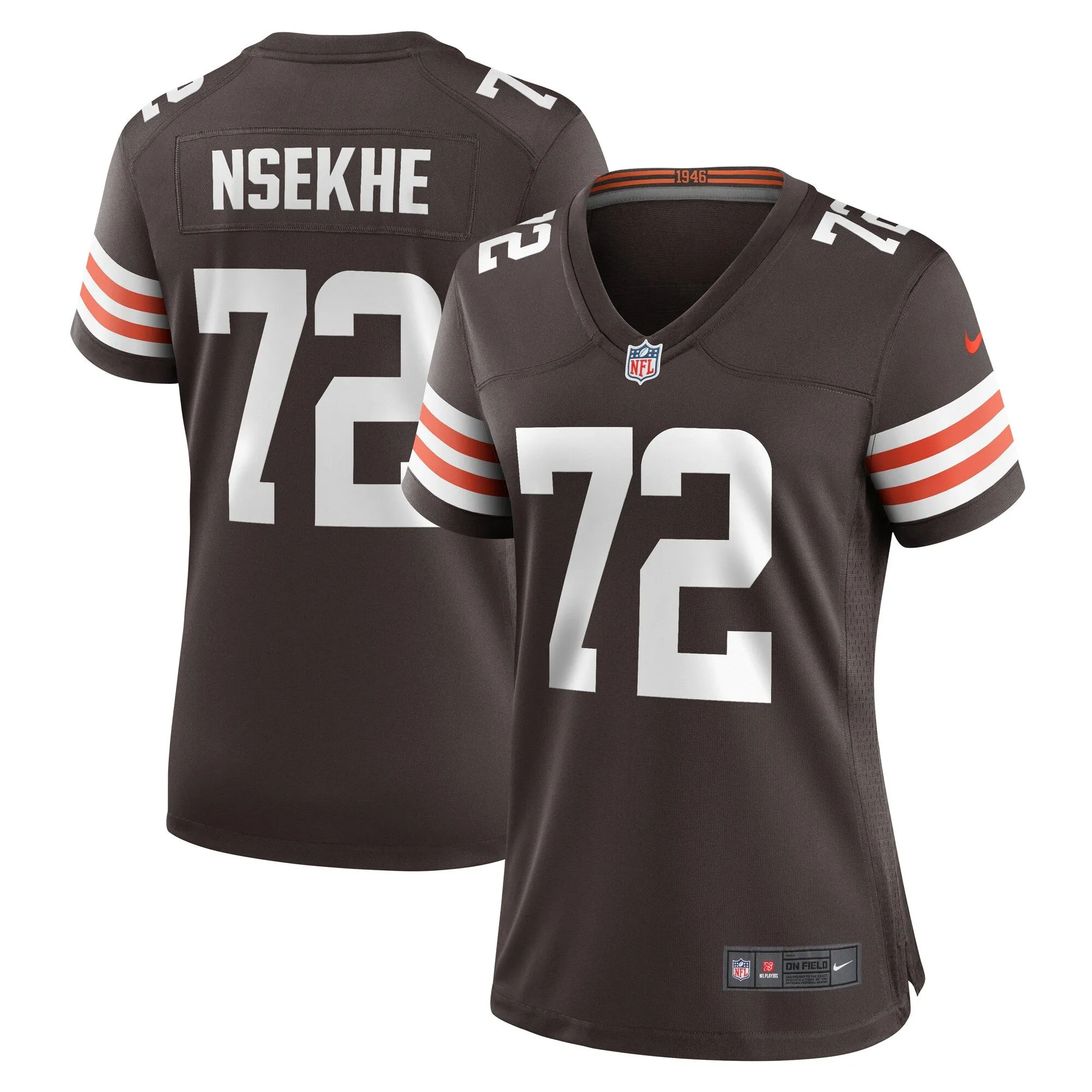 Ty Nsekhe Cleveland Browns  Women's  Game Jersey -  Brown