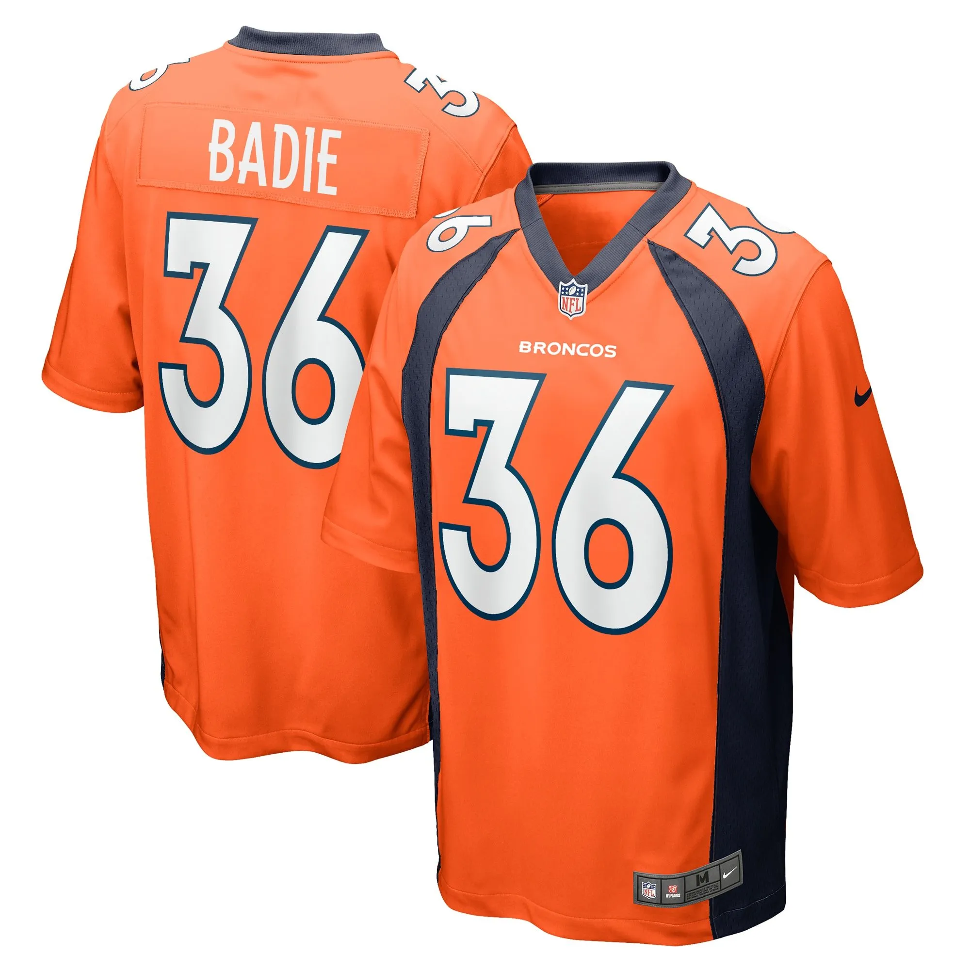 Tyler Badie Denver Broncos  Team Game Jersey -  Orange