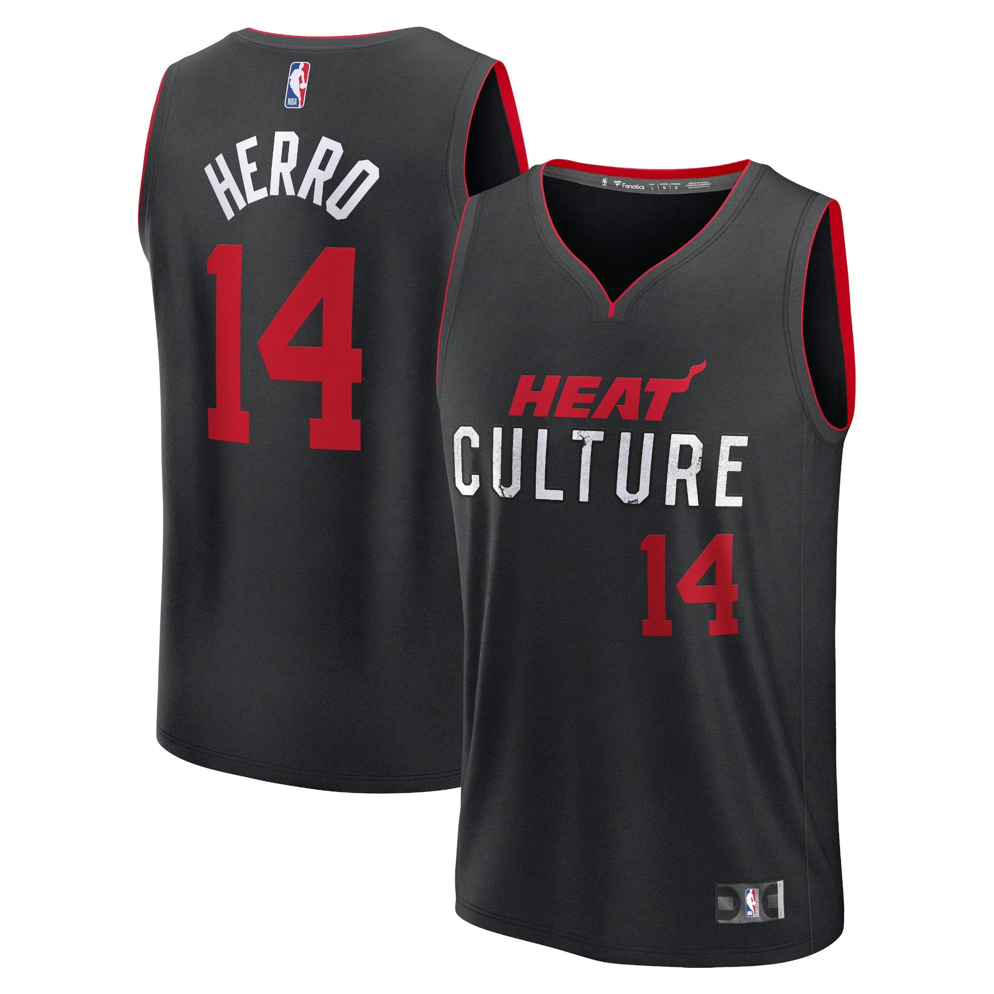 Tyler Herro Miami Heat Fanatics Branded Fast Break Jersey - Black - City Edition