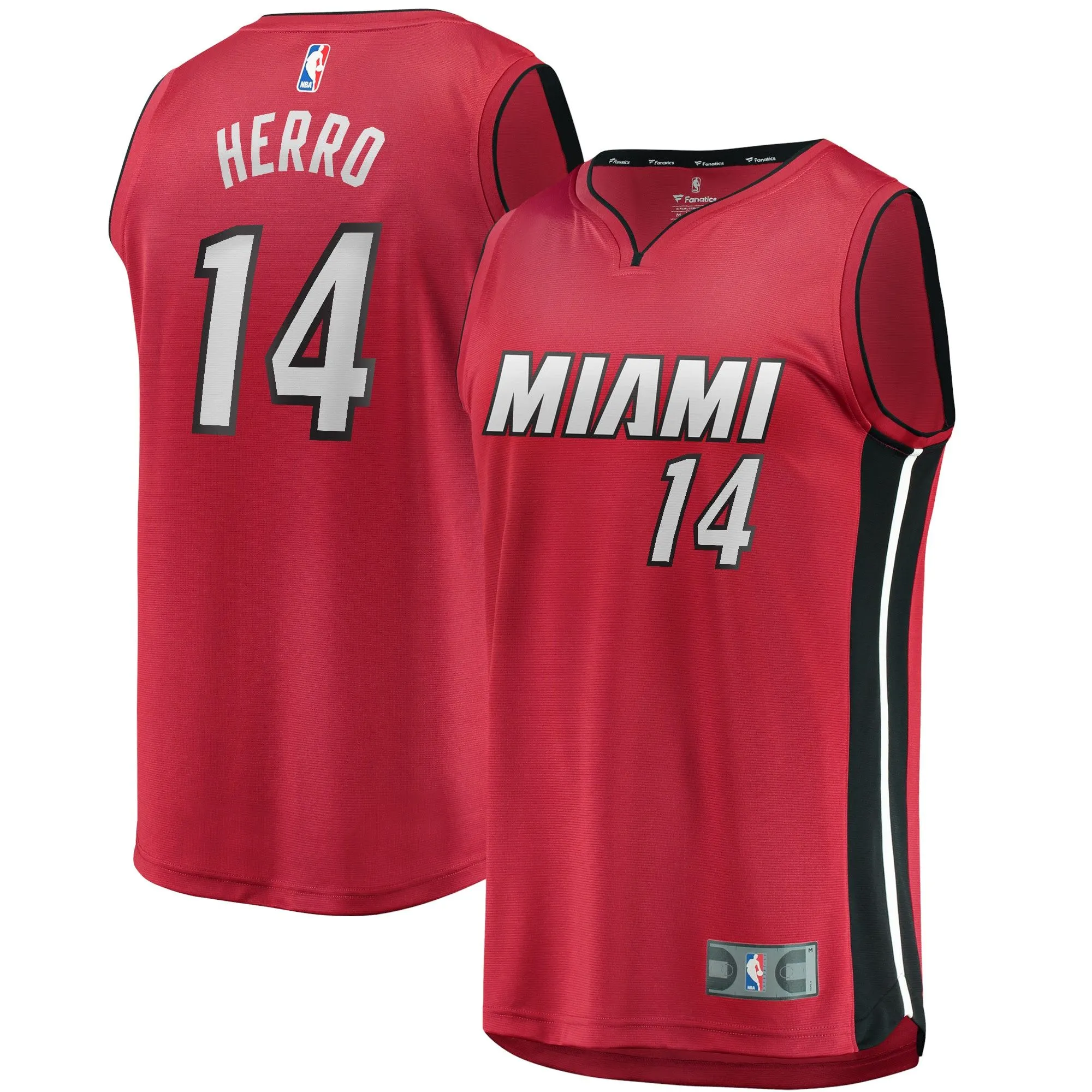 Tyler Herro Miami Heat Fanatics Branded Fast Break Replica Jersey - Statement Edition - Red