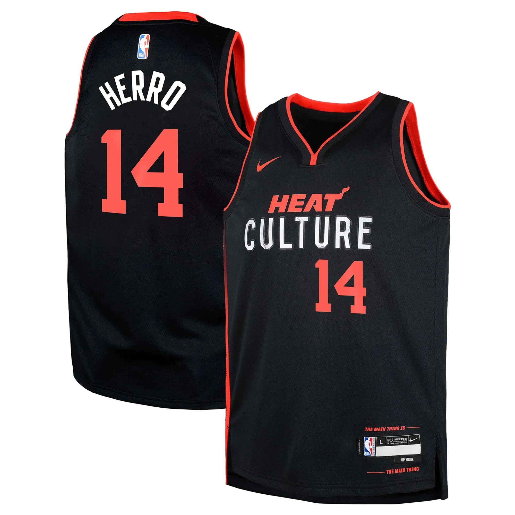 Tyler Herro Miami Heat  Youth  Swingman Replica Jersey - City Edition - Black