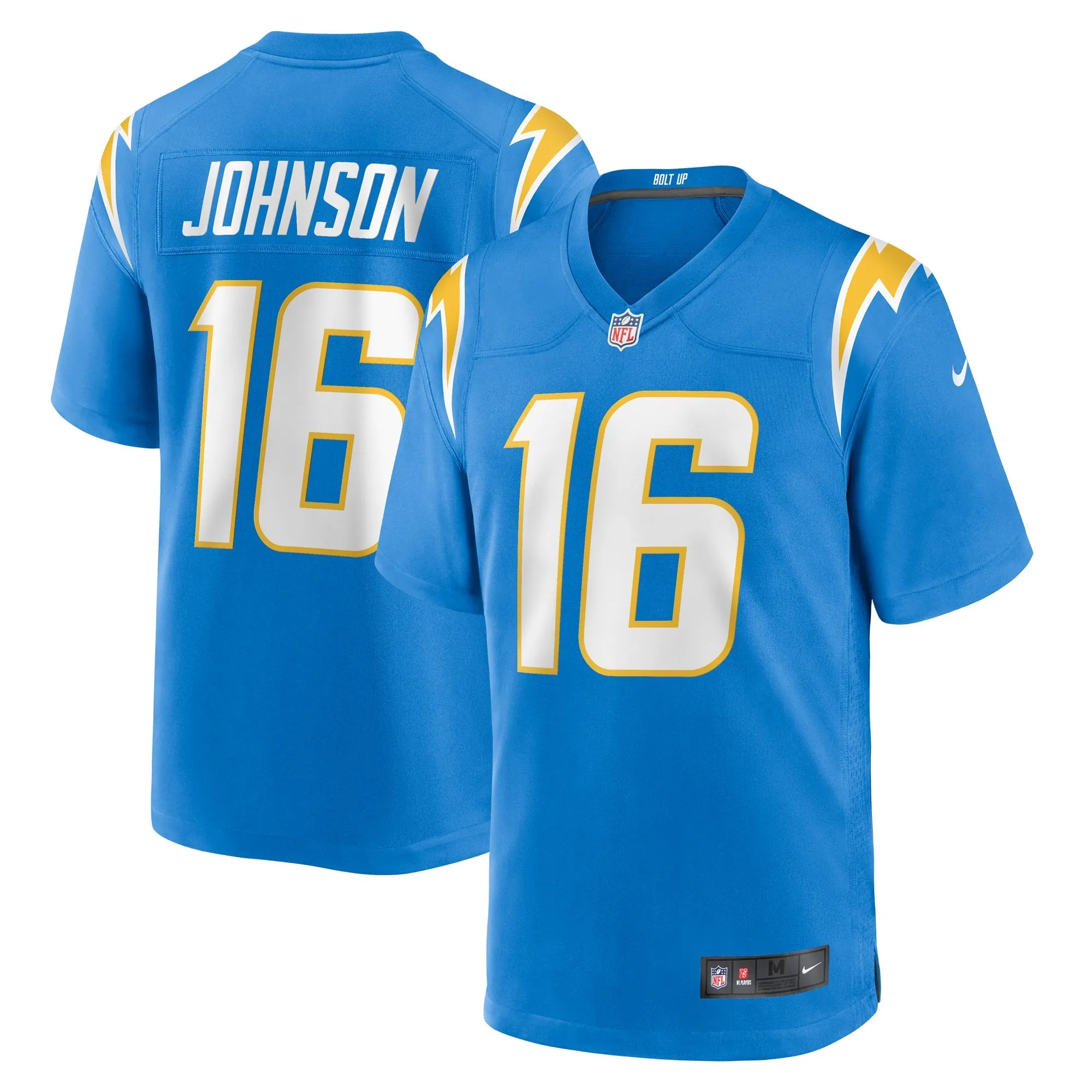 Tyler Johnson Los Angeles Chargers  Team Game Jersey -  Powder Blue