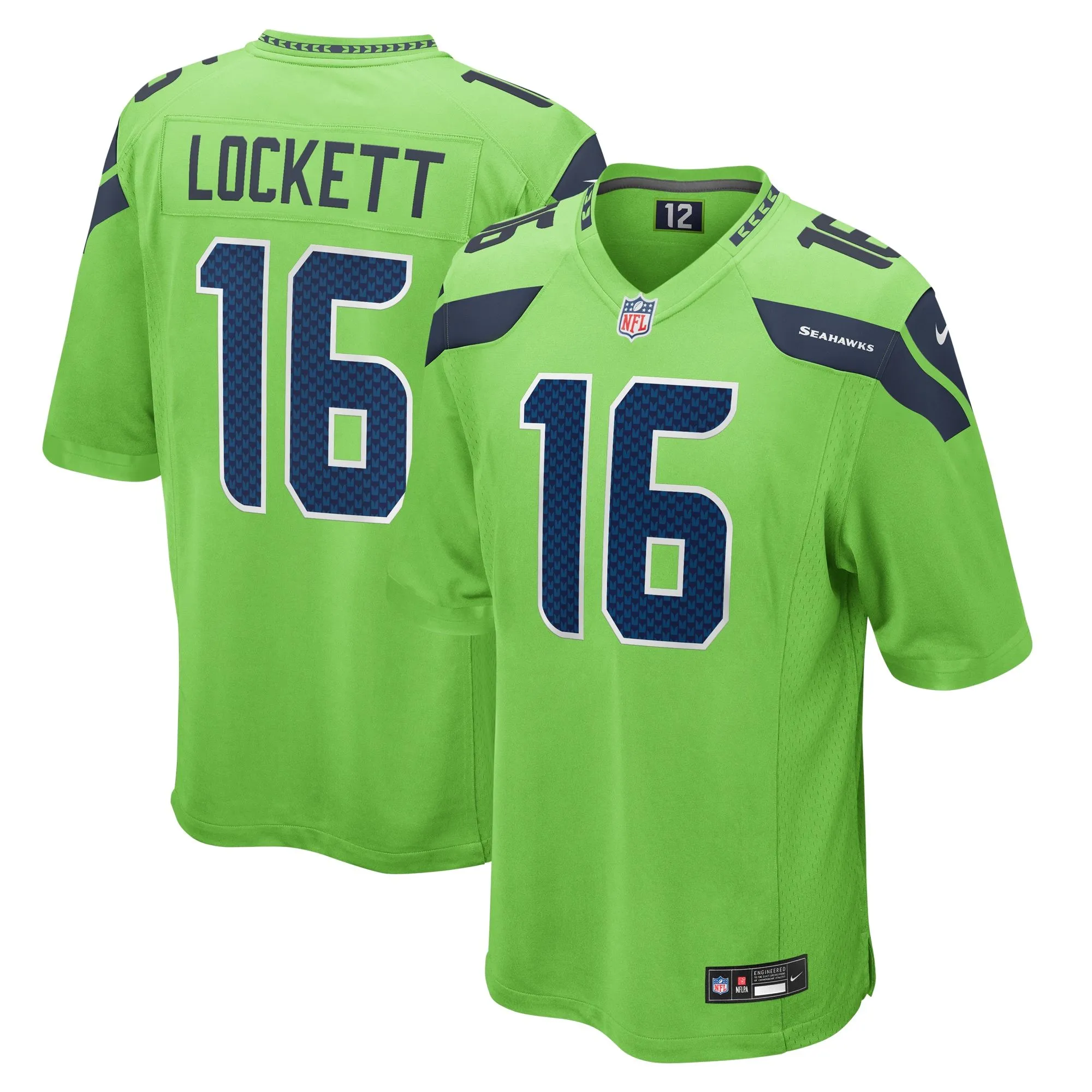 Tyler Lockett Seattle Seahawks   Game Jersey - Neon Green