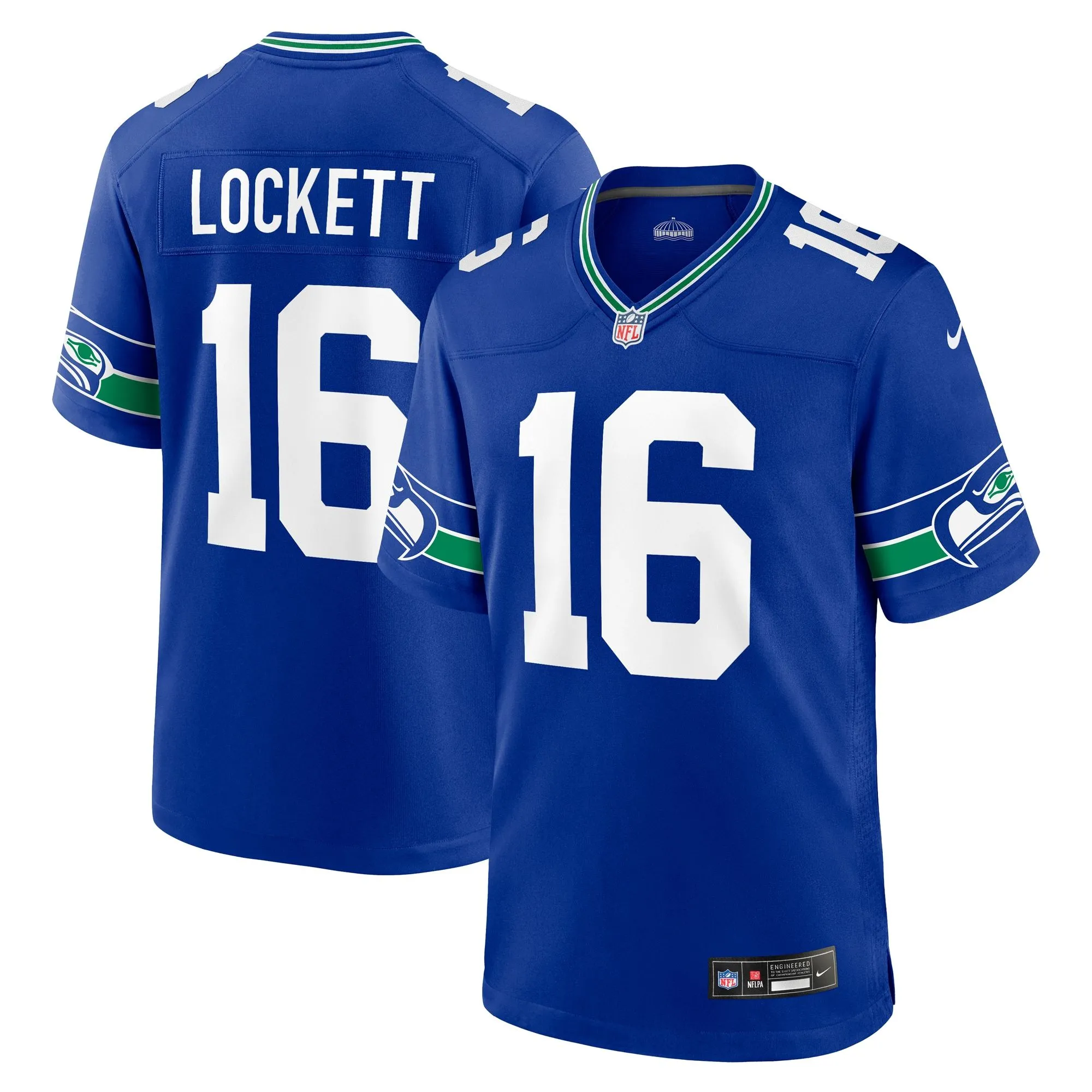 Tyler Lockett Seattle Seahawks  Throwback Player Game Jersey - Royal