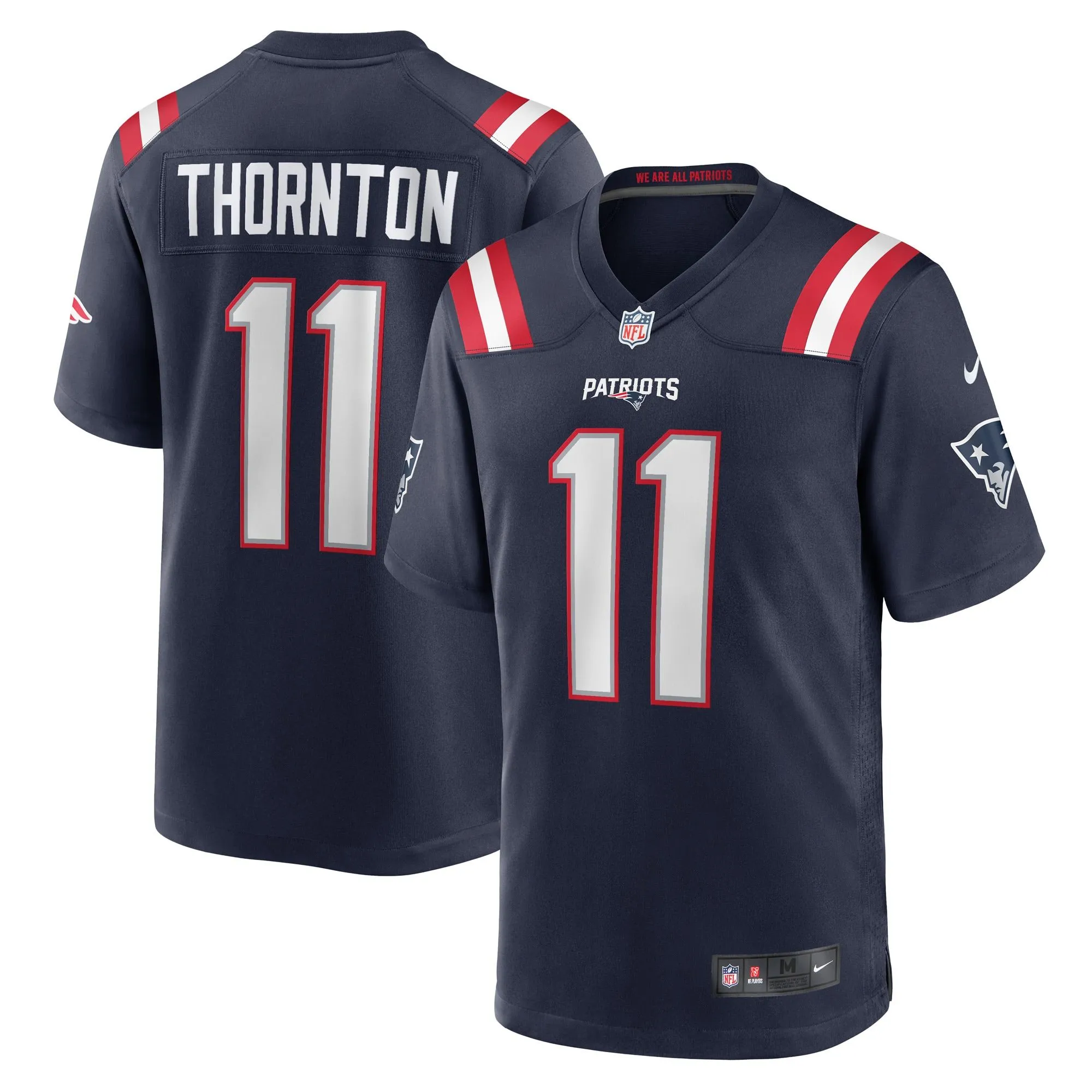 Tyquan Thornton New England Patriots  Game Player Jersey - Navy