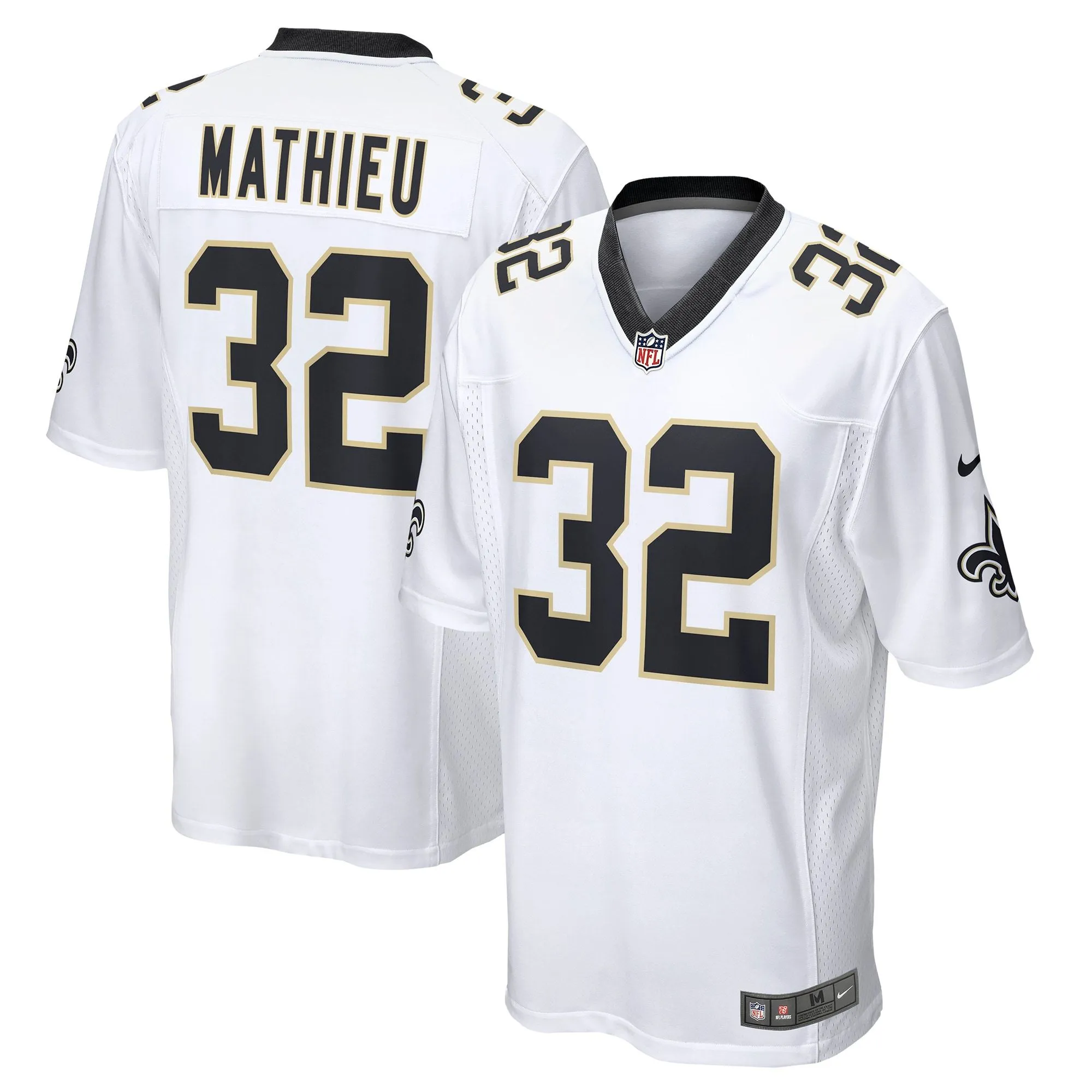 Tyrann Mathieu New Orleans Saints  Game Jersey - White