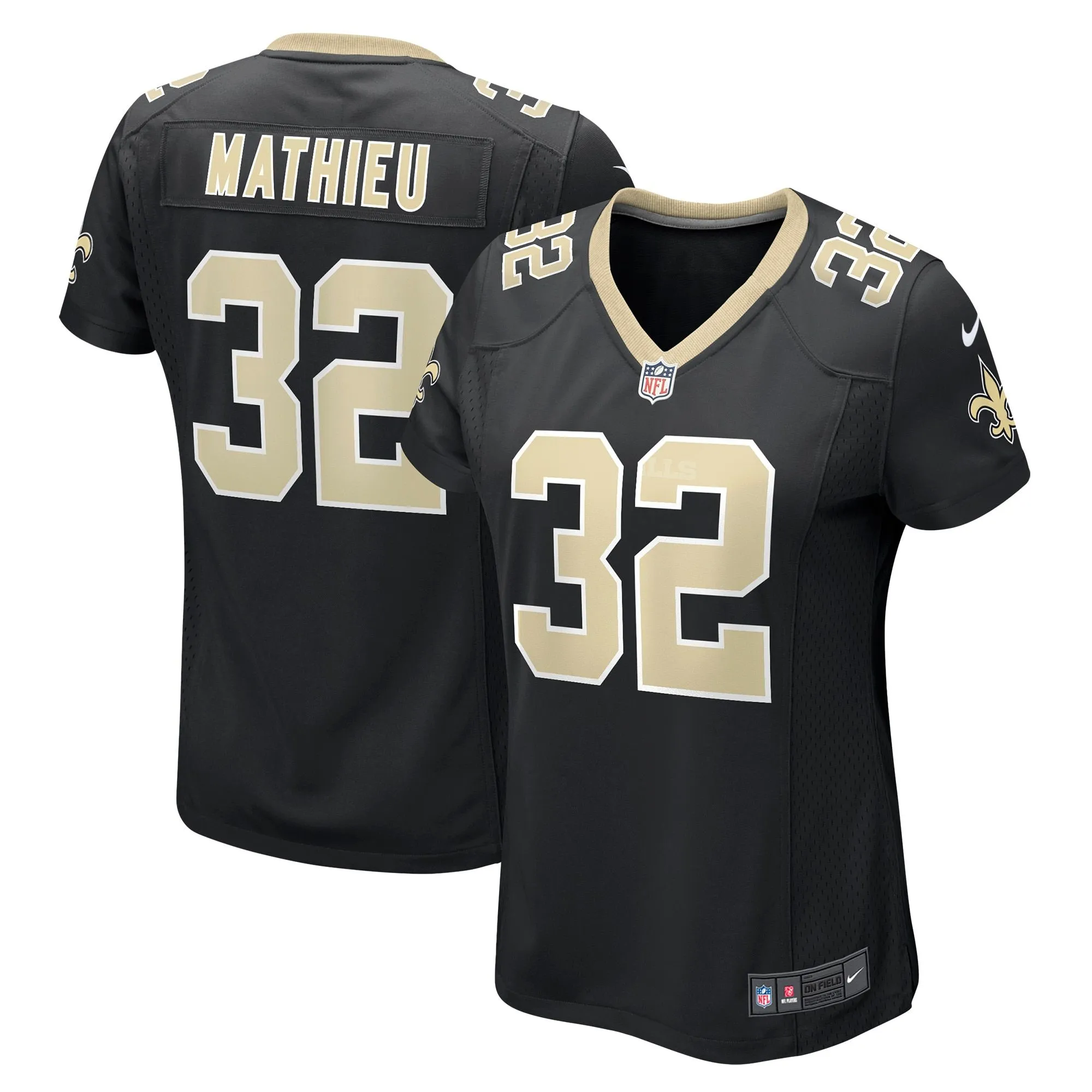 Tyrann Mathieu New Orleans Saints  Women's Player Jersey - Black