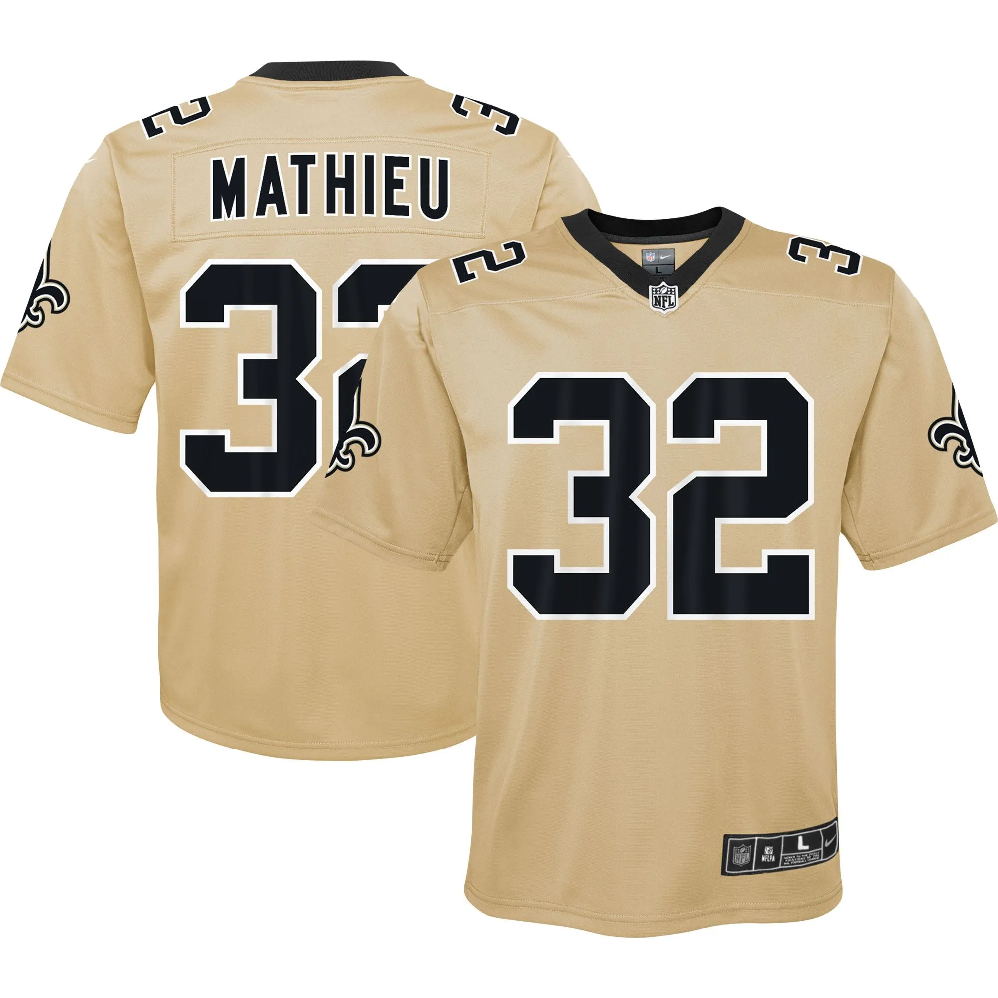 Tyrann Mathieu New Orleans Saints  Youth Inverted Game Jersey - Gold