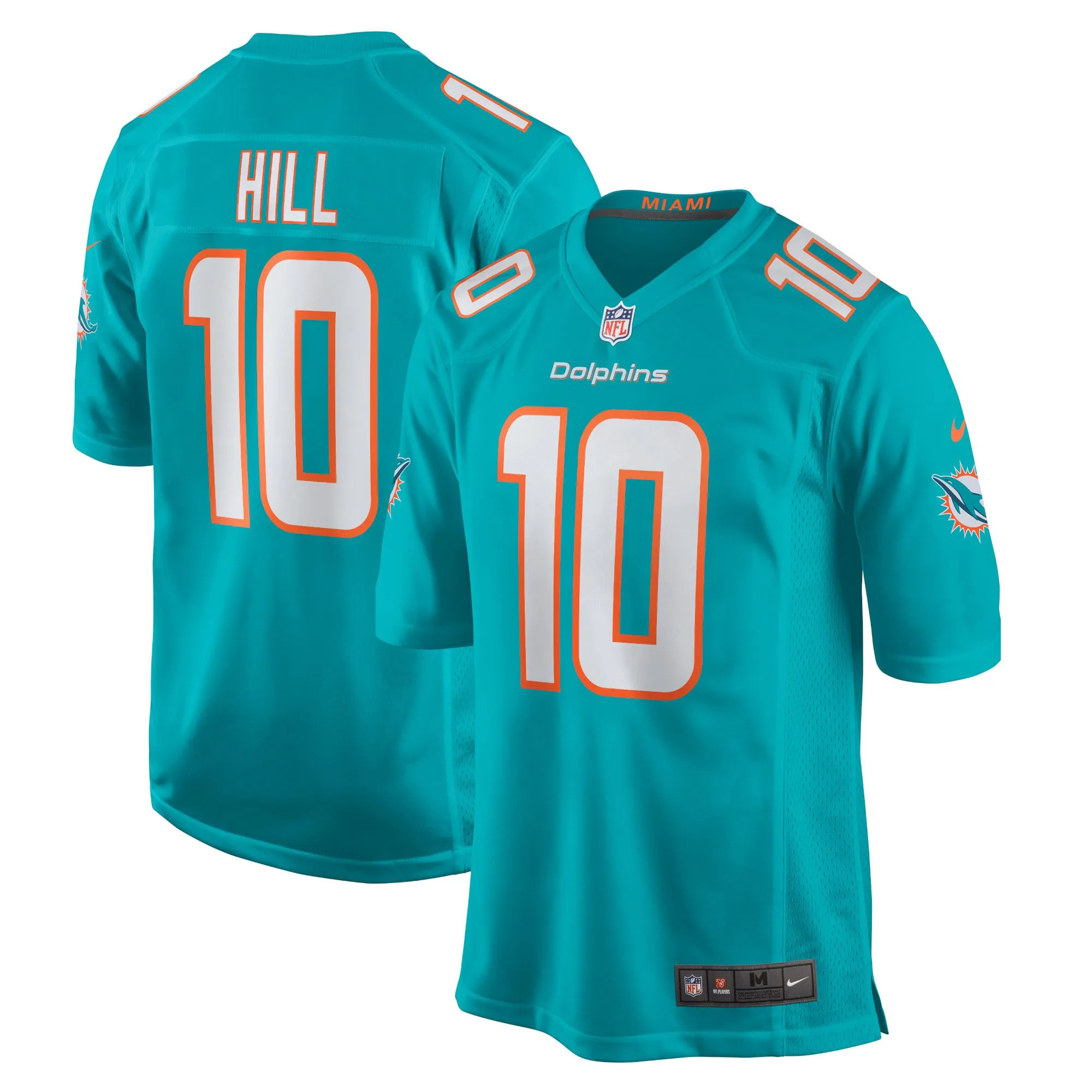 Tyreek Hill Miami Dolphins  Game Jersey - Aqua