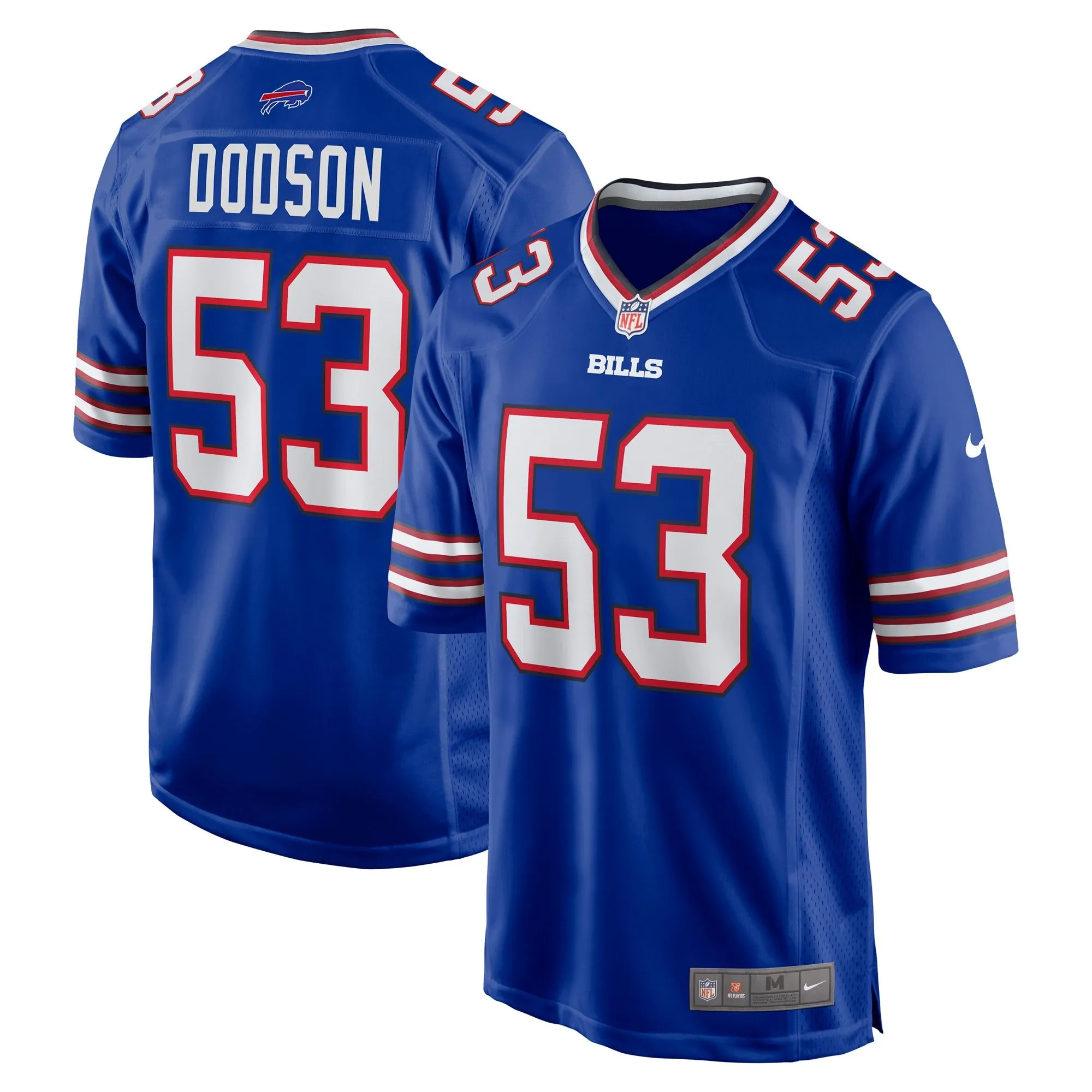 Tyrel Dodson Buffalo Bills  Game Player Jersey - Royal