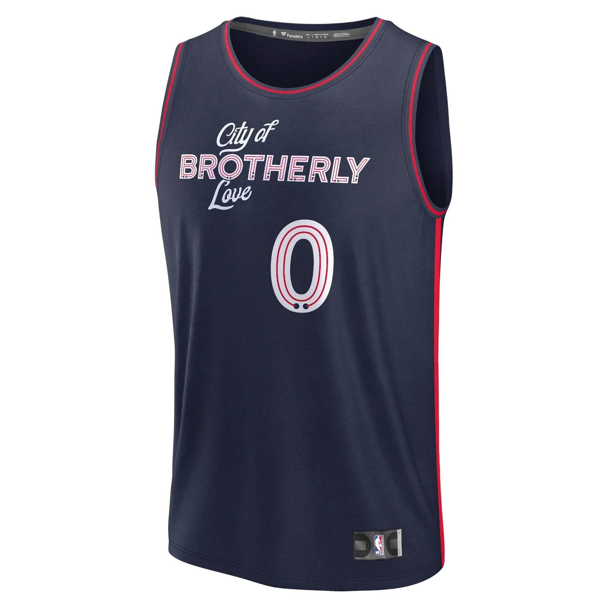 Tyrese Maxey Philadelphia 76ers Fanatics Branded Fast Break Jersey - Navy - City Edition