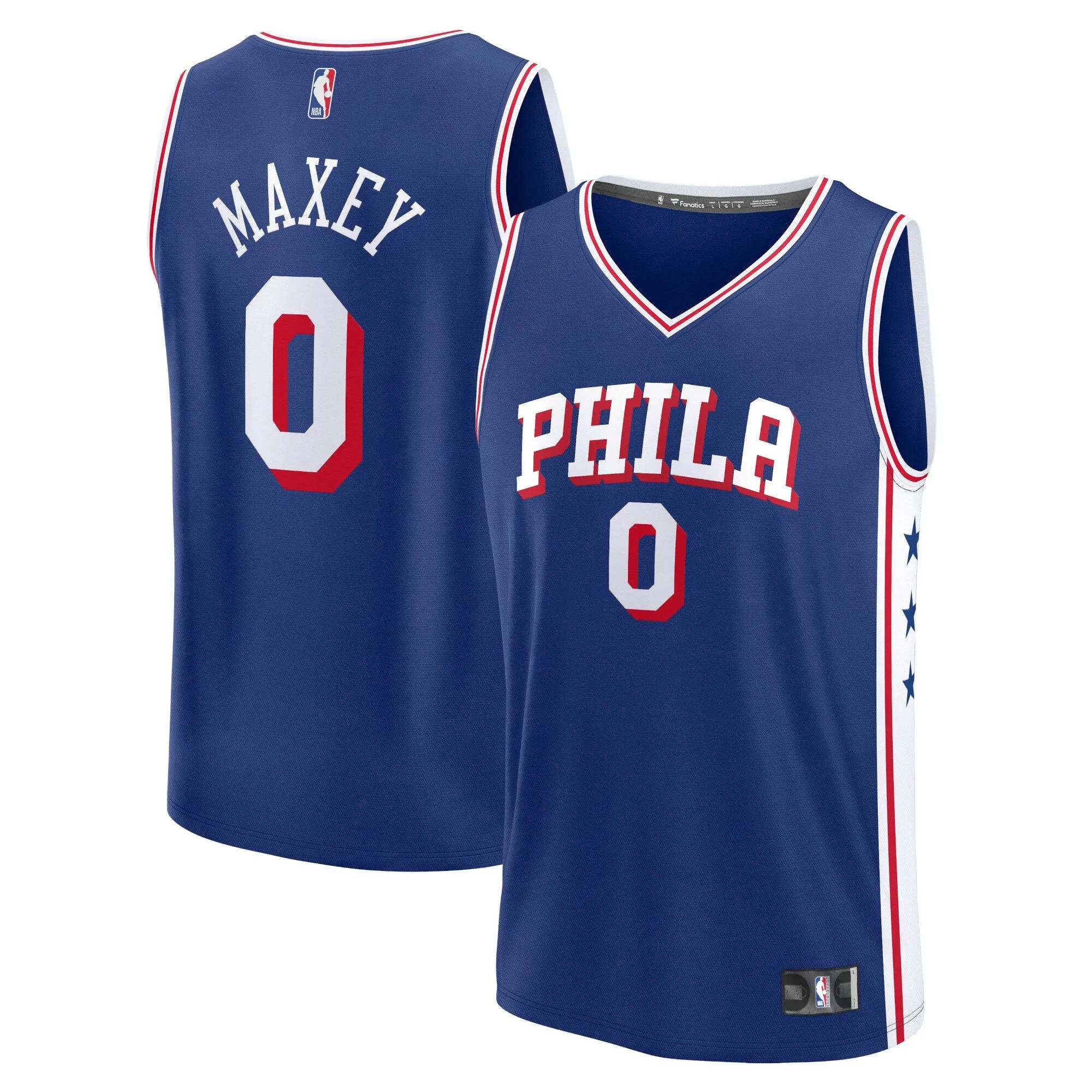 Tyrese Maxey Philadelphia 76ers Fanatics Branded Fast Break Replica Jersey - Icon Edition - Royal