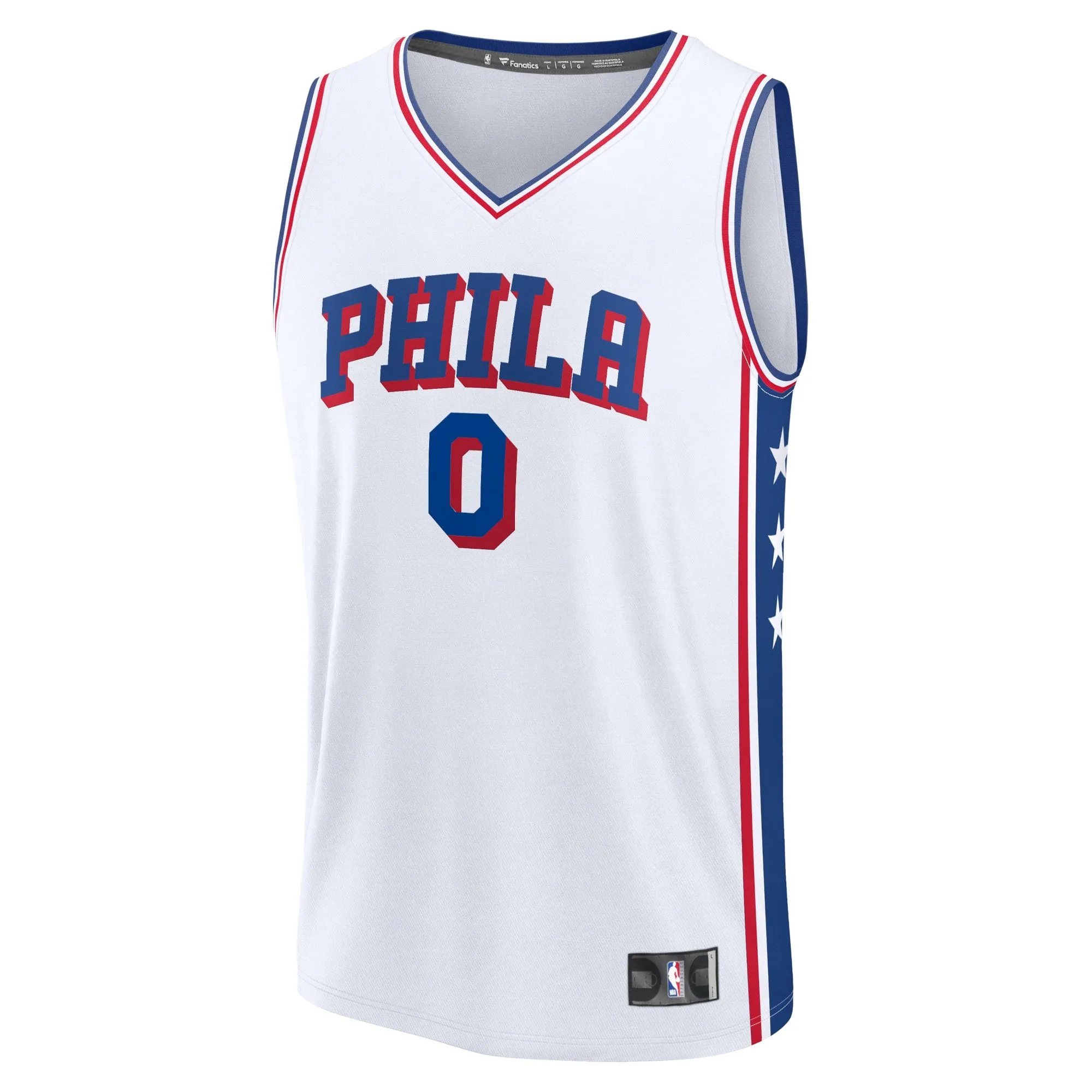 Tyrese Maxey Philadelphia 76ers Fanatics Branded Fast Break Replica Player Jersey - Association Edition - White