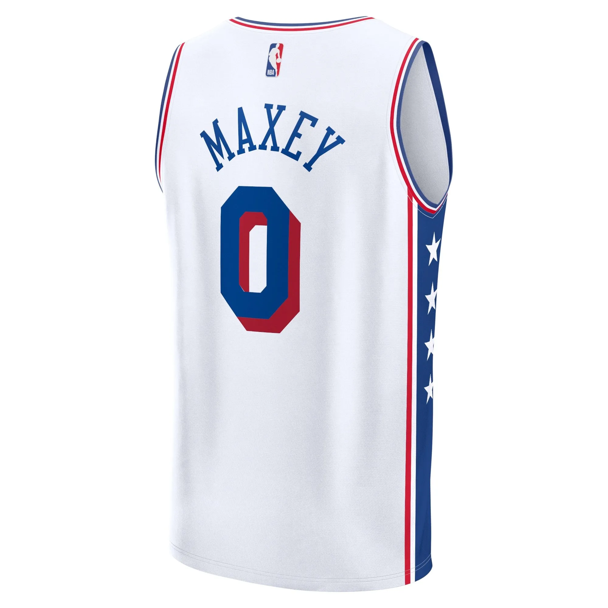 Tyrese Maxey Philadelphia 76ers Fanatics Branded Fast Break Replica Player Jersey - Association Edition - White