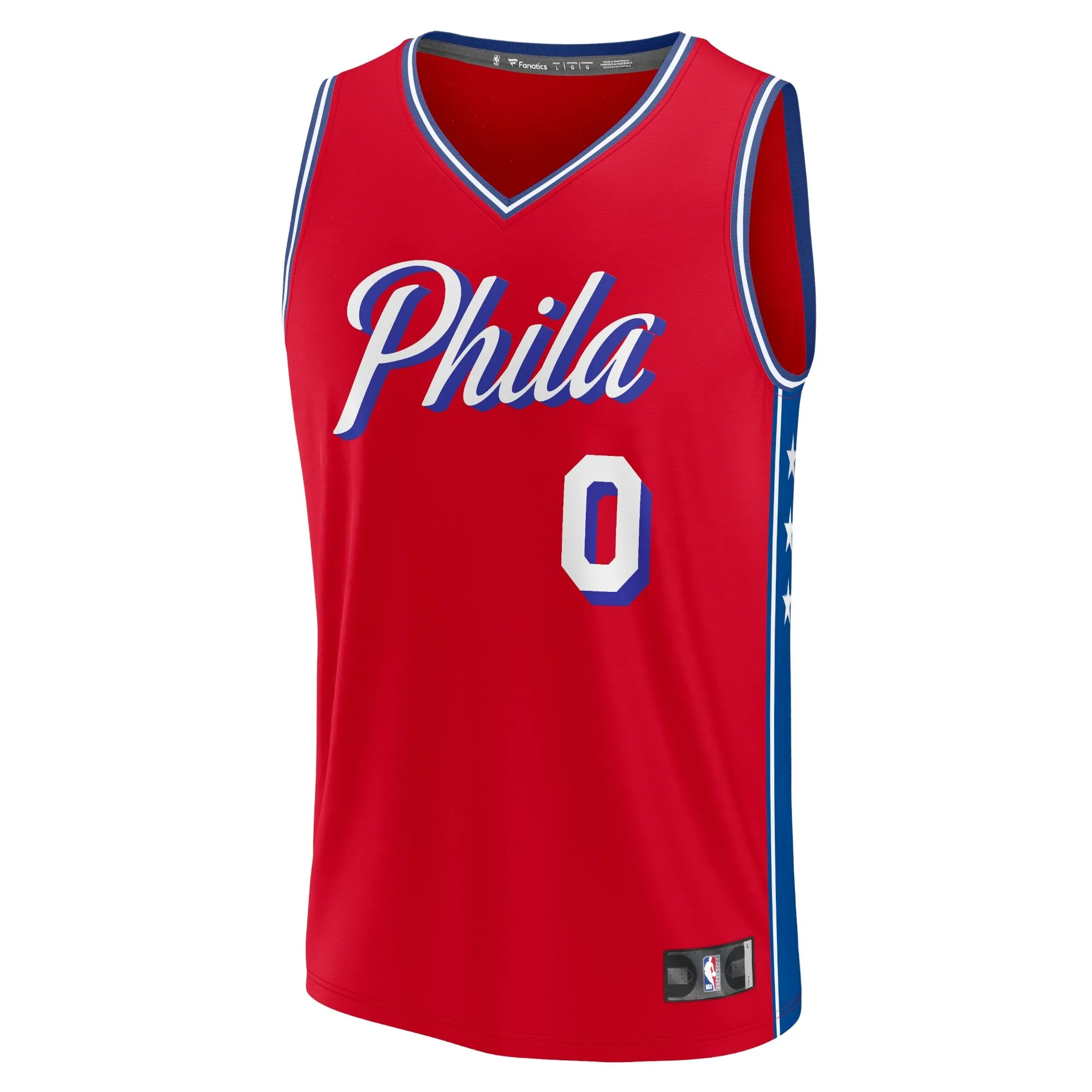 Tyrese Maxey Philadelphia 76ers Fanatics Branded Fast Break Replica Player Jersey - Statement Edition - Red