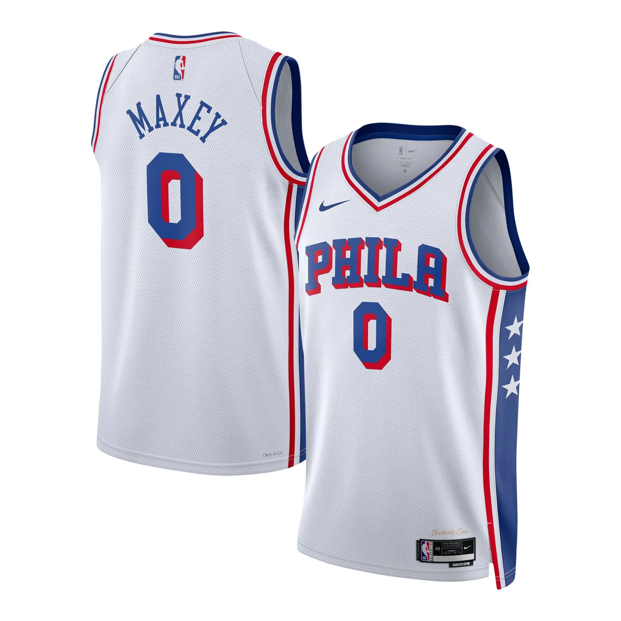 Tyrese Maxey Philadelphia 76ers  Unisex Swingman Jersey - Association Edition - White