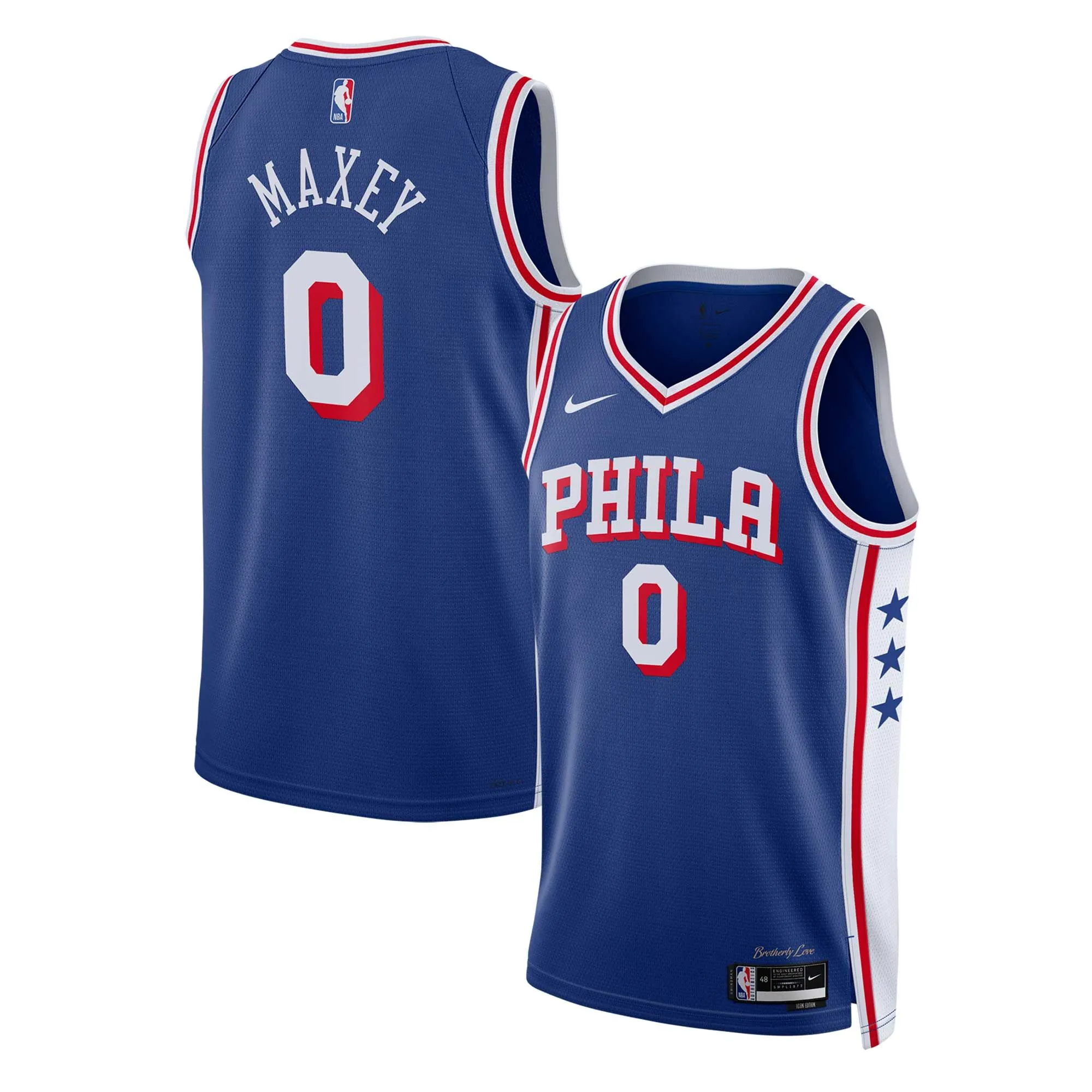 Tyrese Maxey Philadelphia 76ers  Unisex Swingman Jersey - Icon Edition - Royal