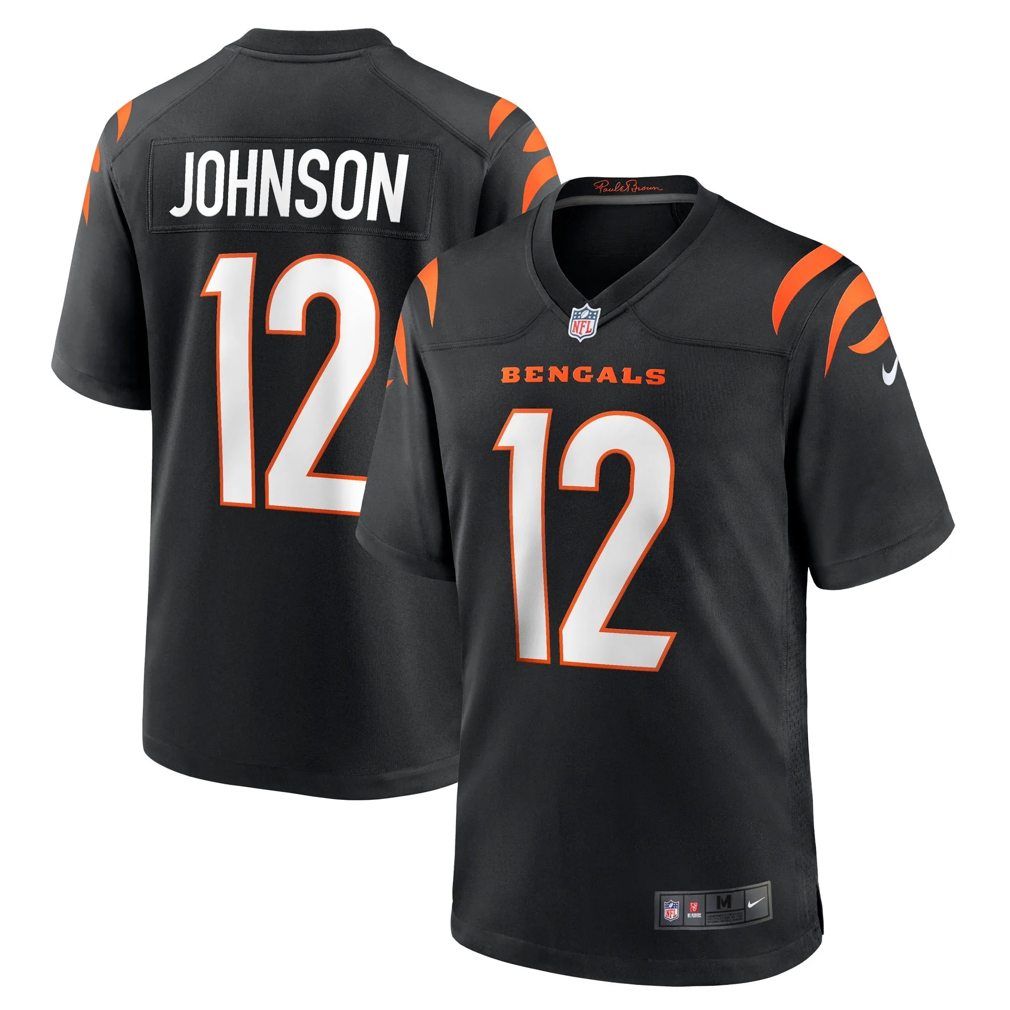 Tyron Johnson Cincinnati Bengals  Home Game Player Jersey - Black