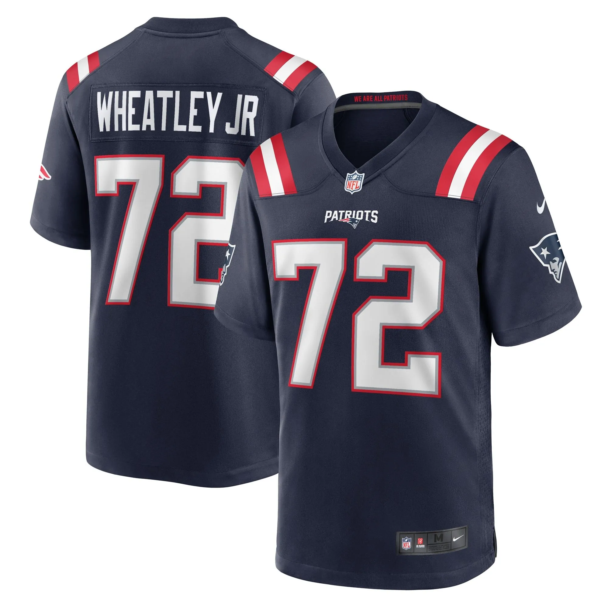 Tyrone Wheatley New England Patriots  Team Game Jersey -  Navy