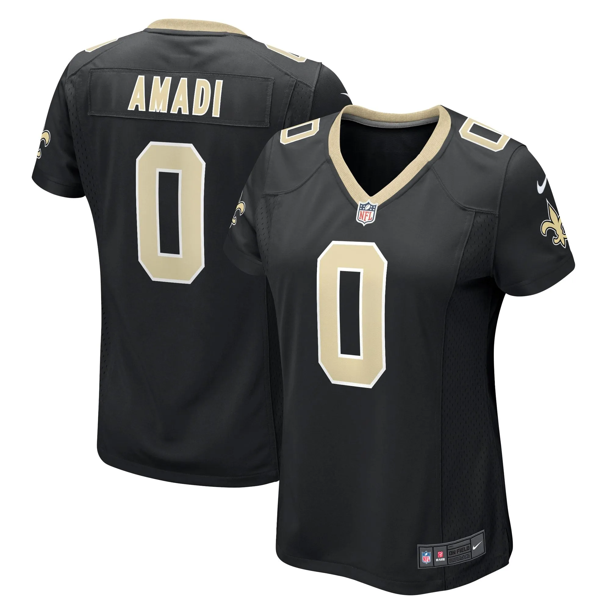 Ugo Amadi New Orleans Saints  Women's Team Game Jersey -  Black