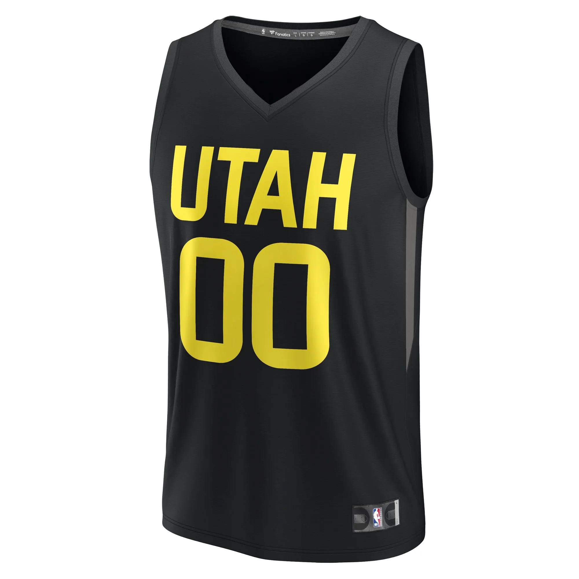 Utah Jazz Fanatics Branded  Fast Break Custom Replica Jersey - Black - Statement Edition