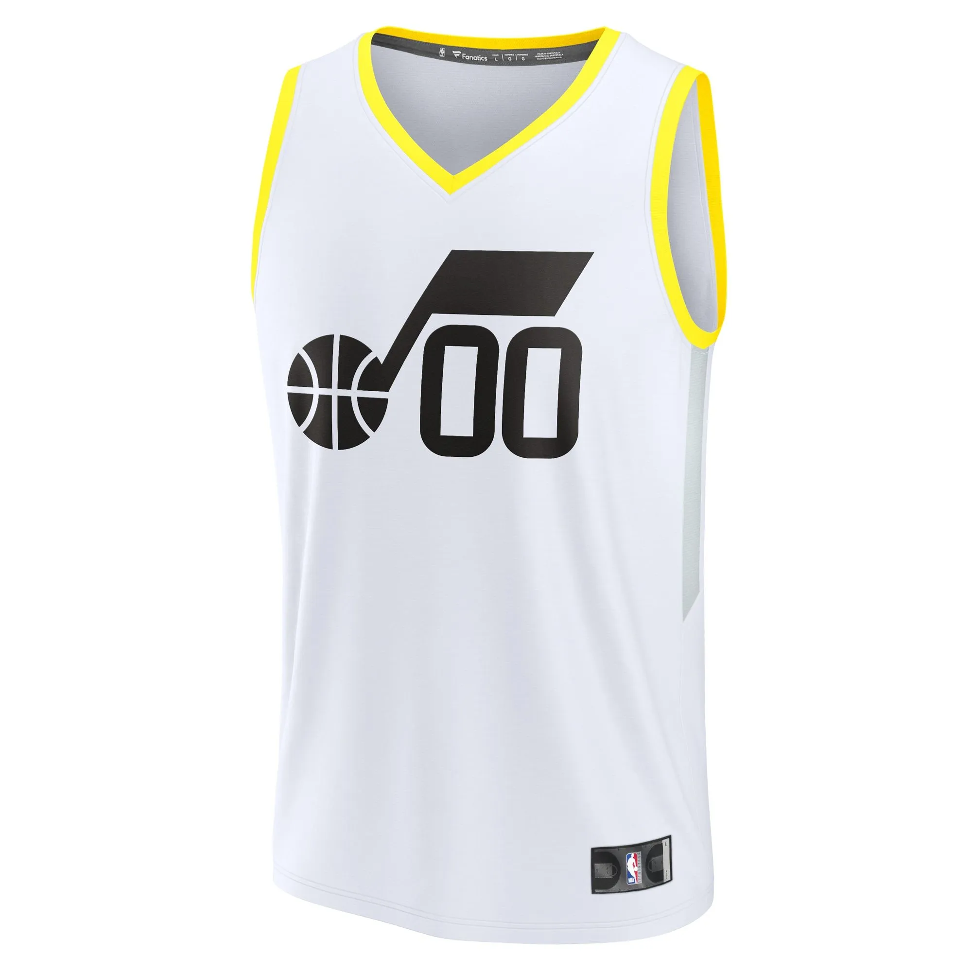 Utah Jazz Fanatics Branded Youth Fast Break Replica Custom Jersey - Association Edition - White