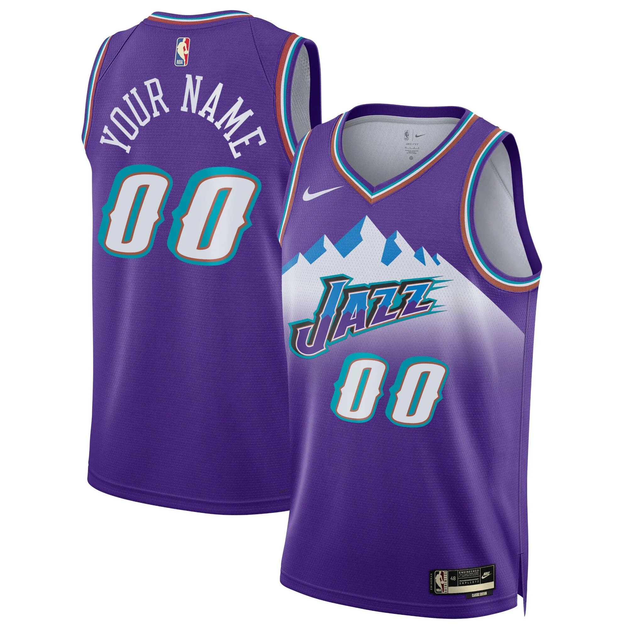 Utah Jazz  Unisex 2022/23 Custom Swingman Jersey - Classic Edition - Purple