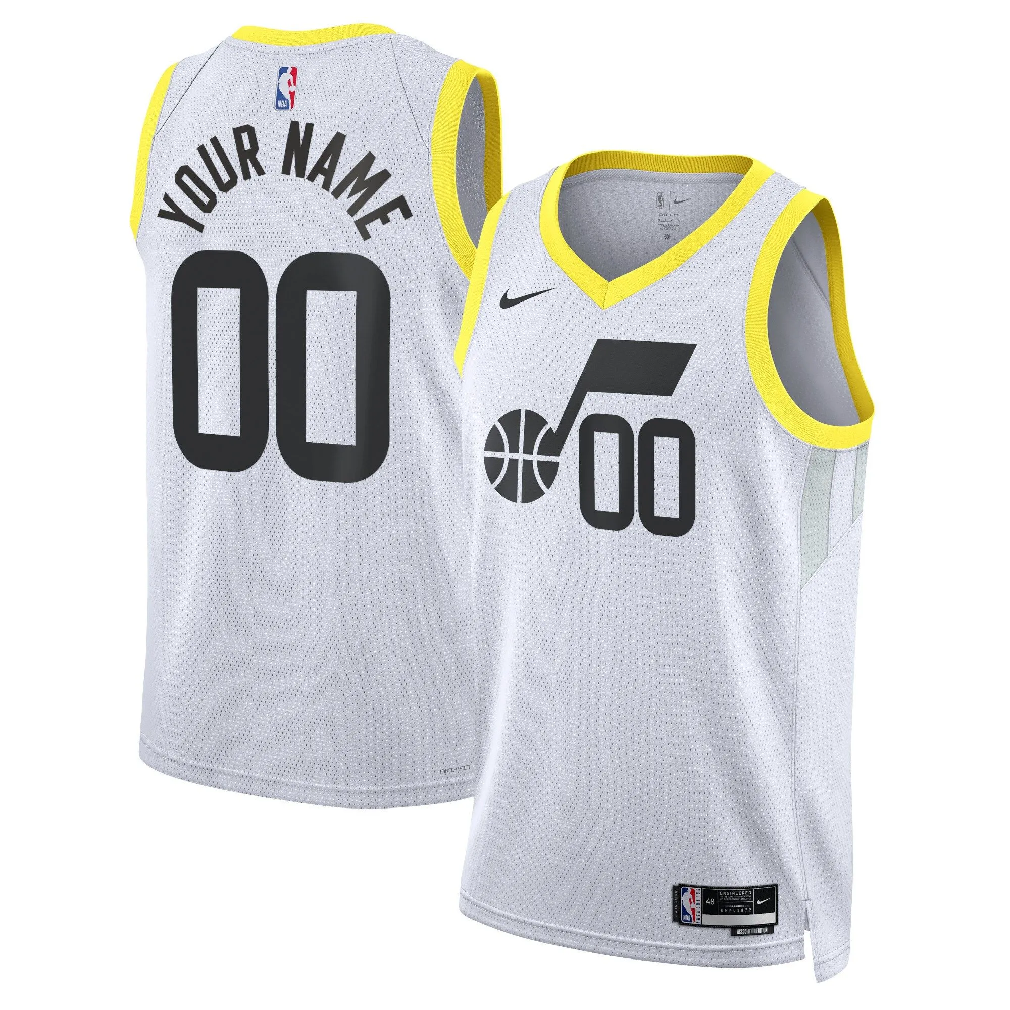 Utah Jazz  Unisex Swingman Custom Jersey White - Association Edition