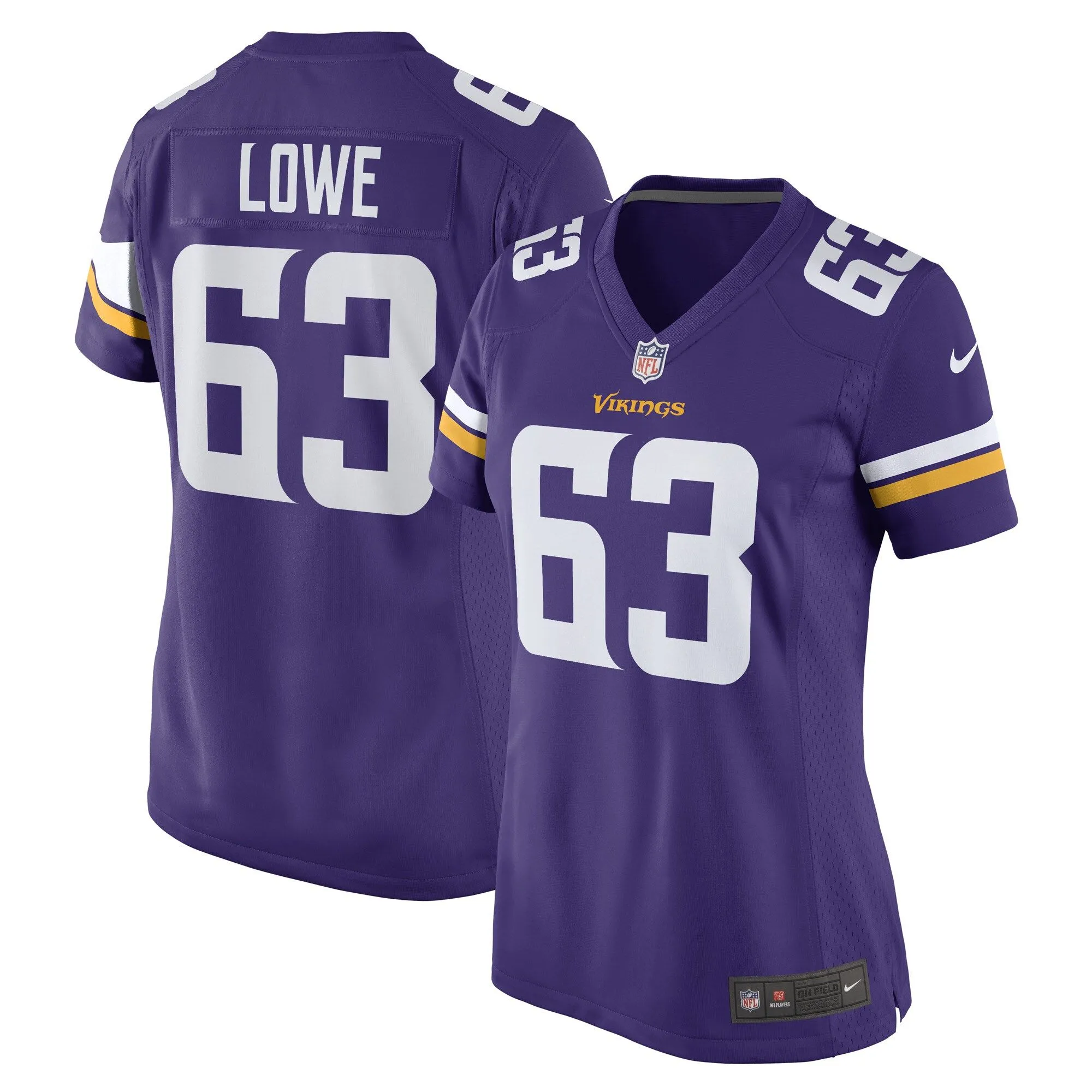 Vederian Lowe Minnesota Vikings  Women's Game Player Jersey - Purple