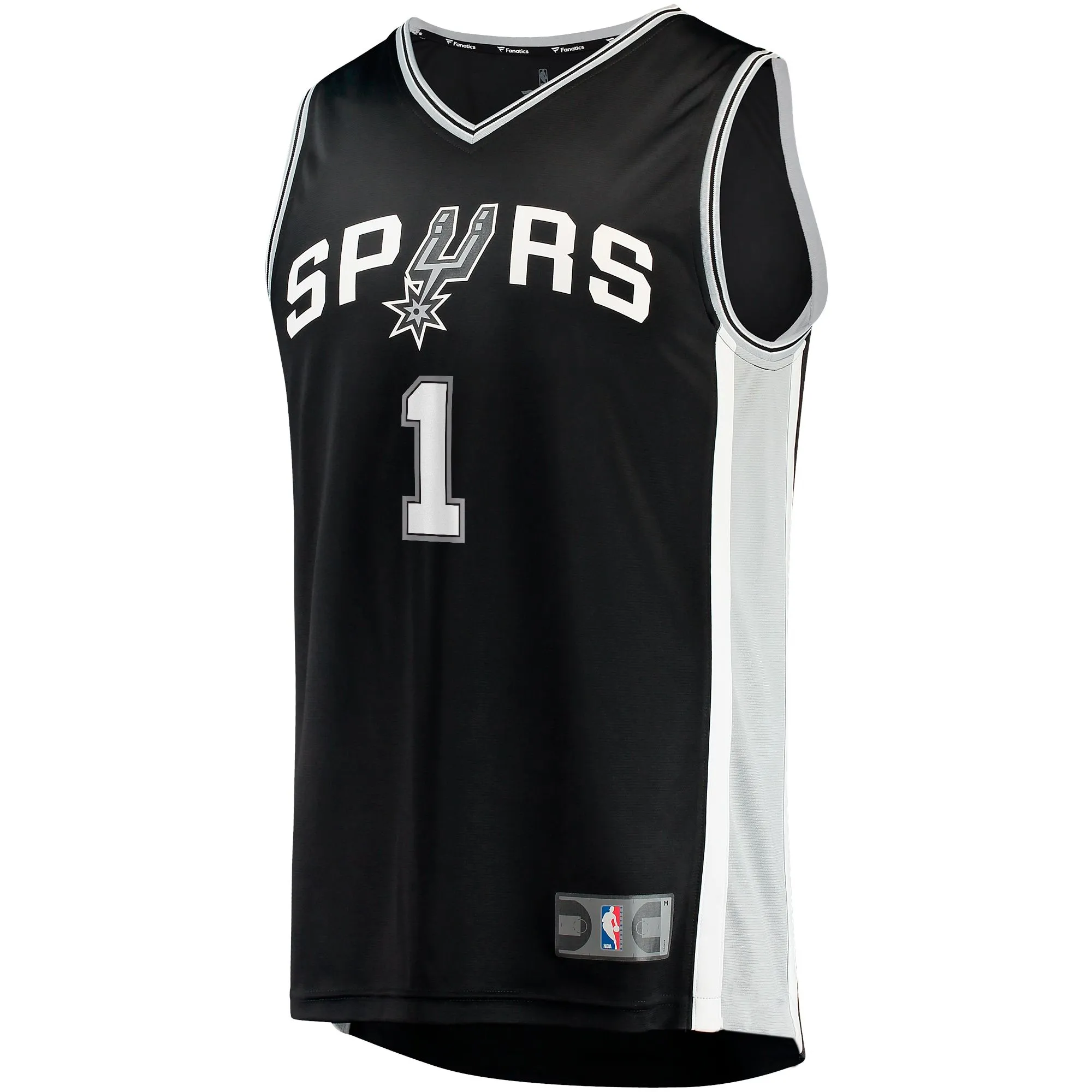 Victor Wembanyama San Antonio Spurs Fanatics Branded Big & Tall Fast Break Replica Jersey Black - Icon Edition