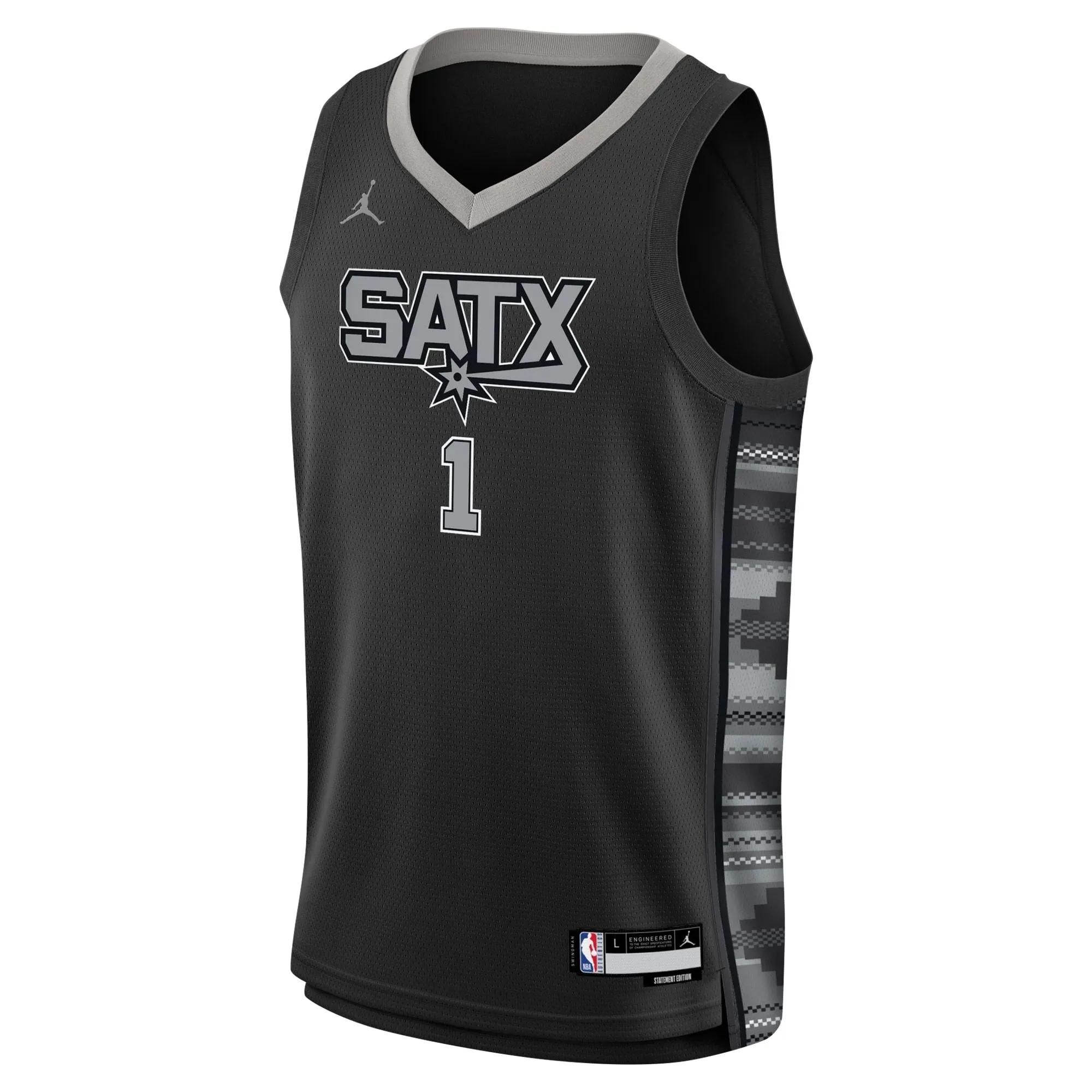 Victor Wembanyama San Antonio Spurs Jordan Brand Youth Swingman Jersey - Statement Edition - Black