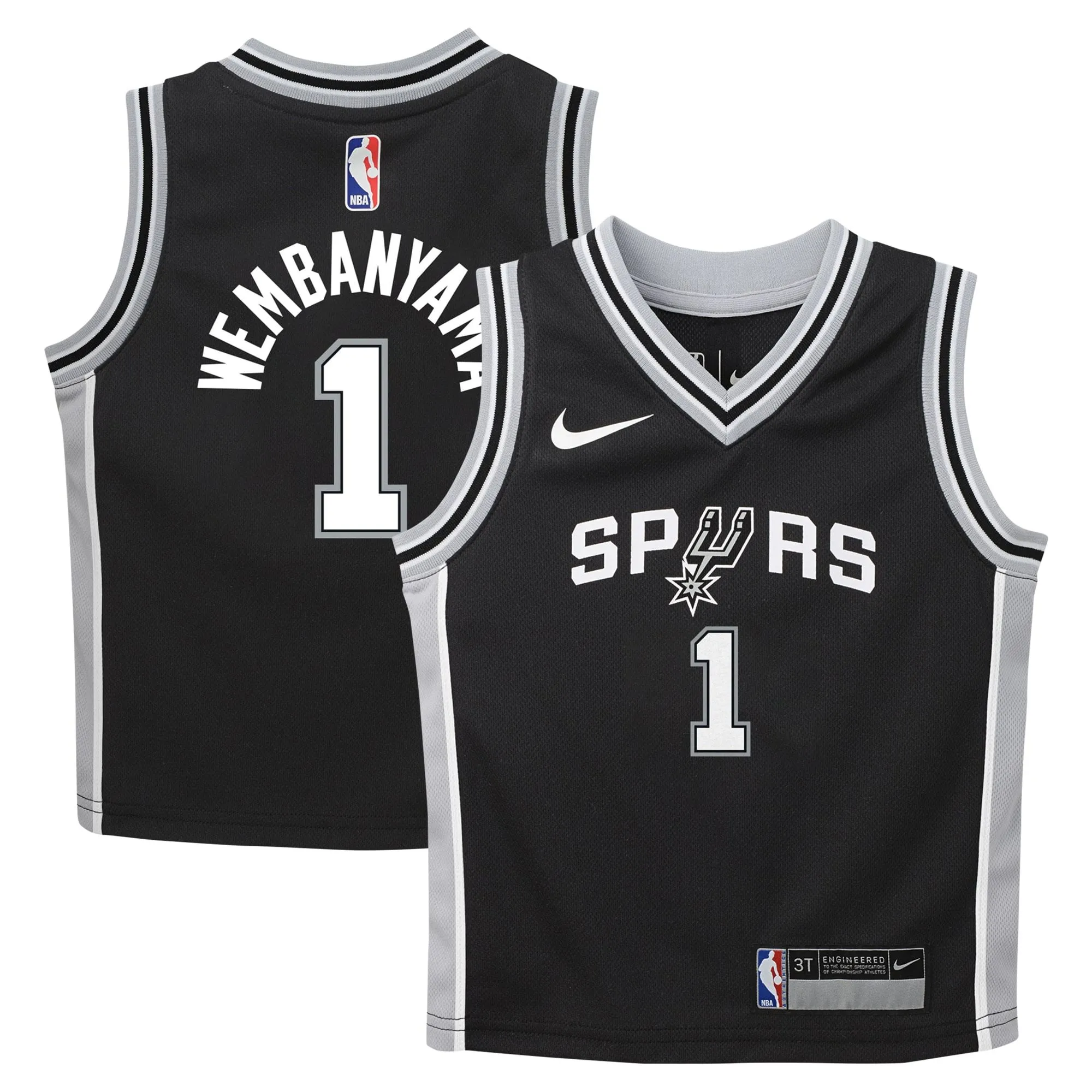 Victor Wembanyama San Antonio Spurs  Preschool Swingman Player Jersey - Icon Edition - Black