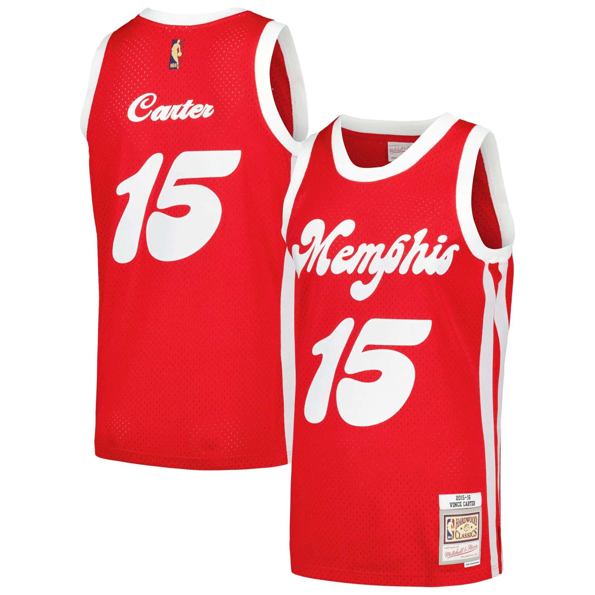 Vince Carter Memphis Grizzlies Mitchell & Ness  2015/16 Hardwood Classics Swingman Jersey - Red