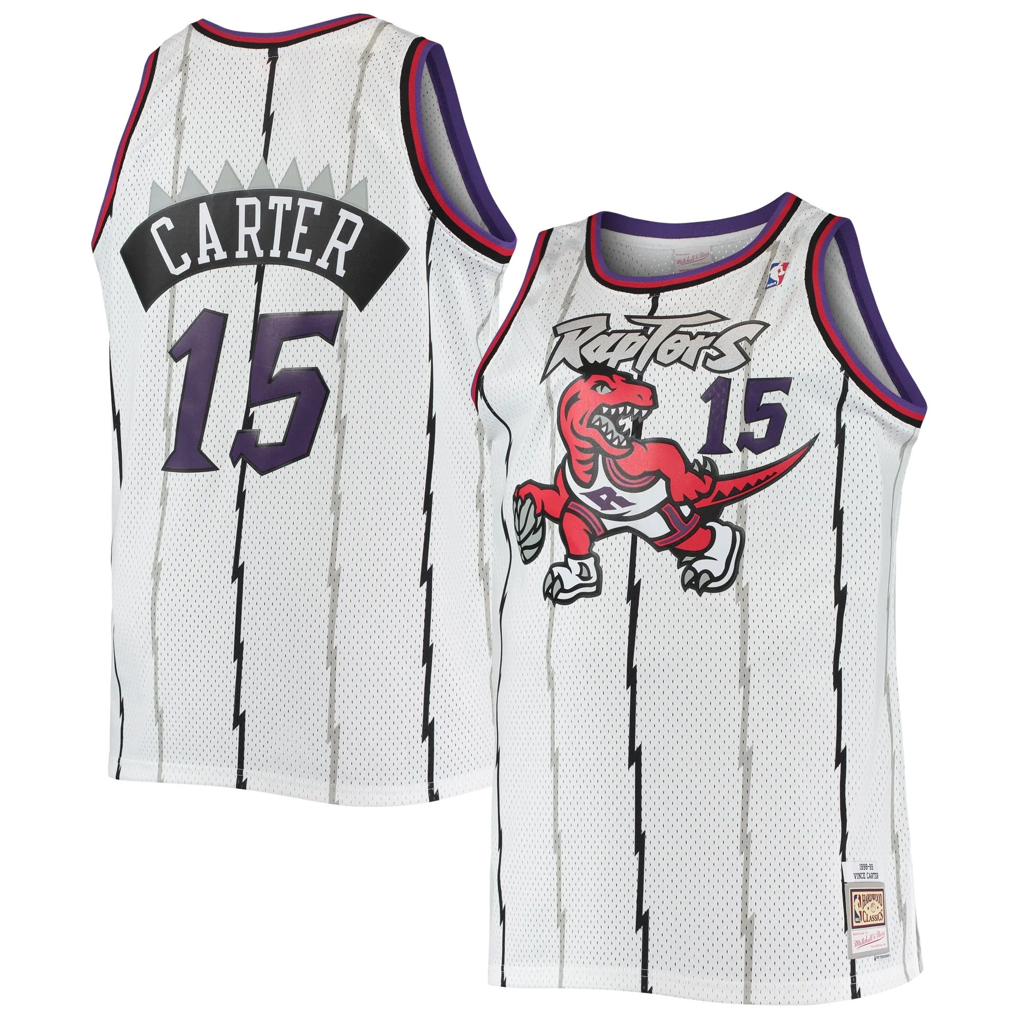 Vince Carter Toronto Raptors Mitchell & Ness 1998/99 Big & Tall Hardwood Classics Swingman Jersey - White