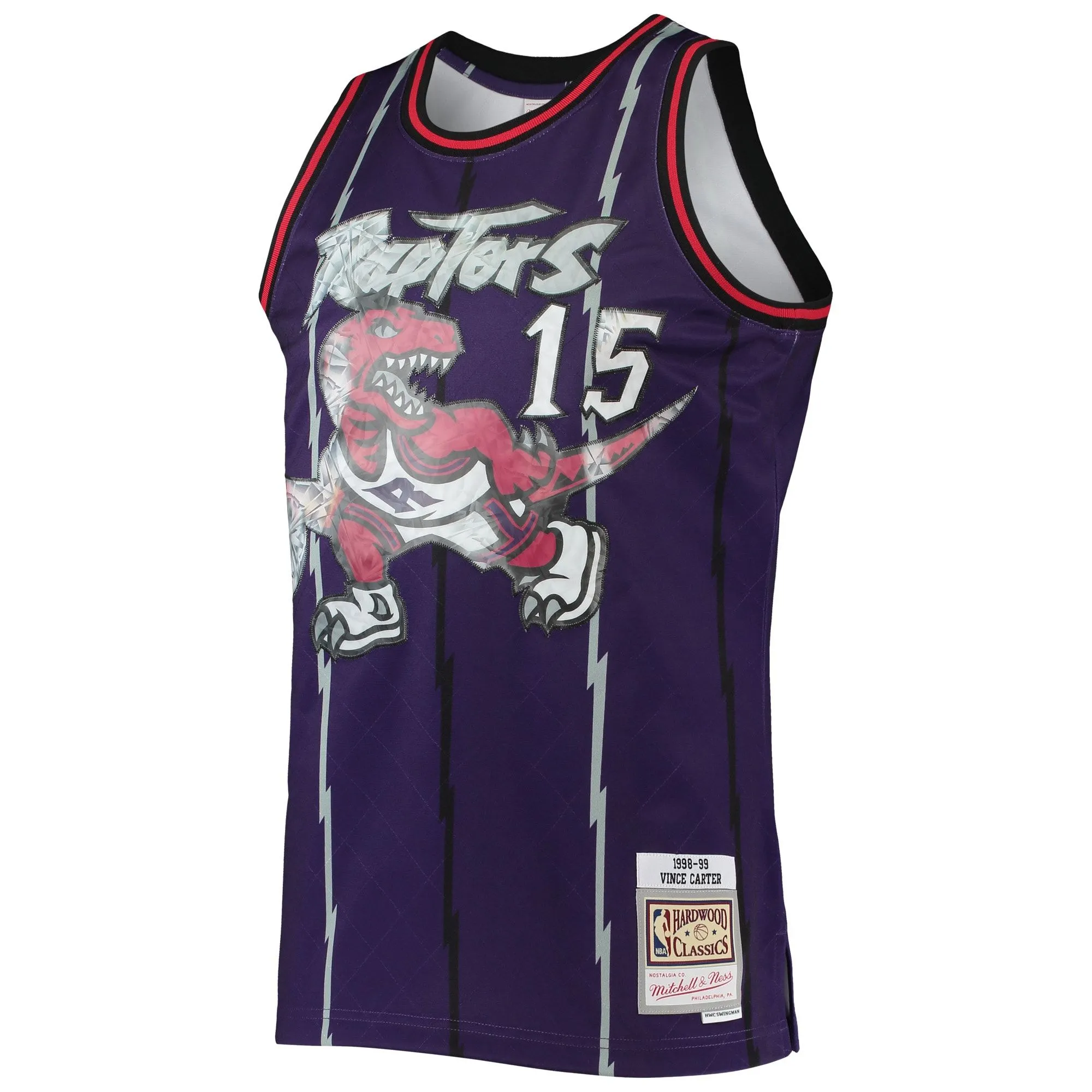 Vince Carter Toronto Raptors Mitchell & Ness 1998/99 Hardwood Classics NBA 75th Anniversary Diamond Swingman Jersey - Purple