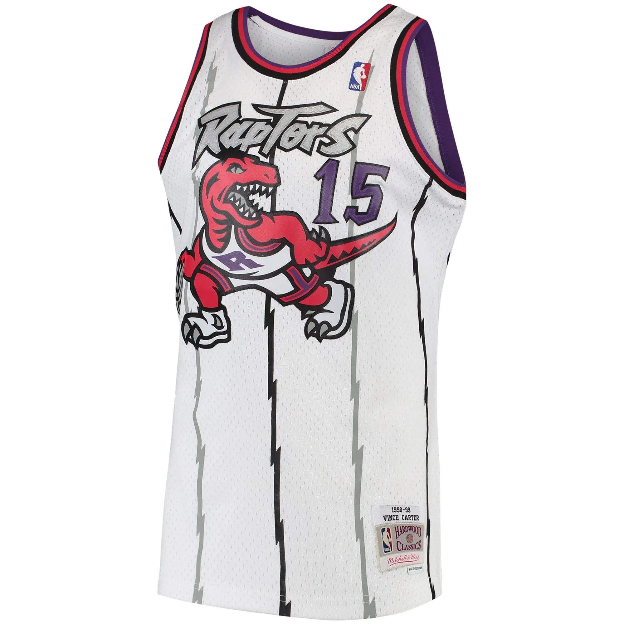 Vince Carter Toronto Raptors Mitchell & Ness 1998/99 Hardwood Classics Swingman Jersey - White