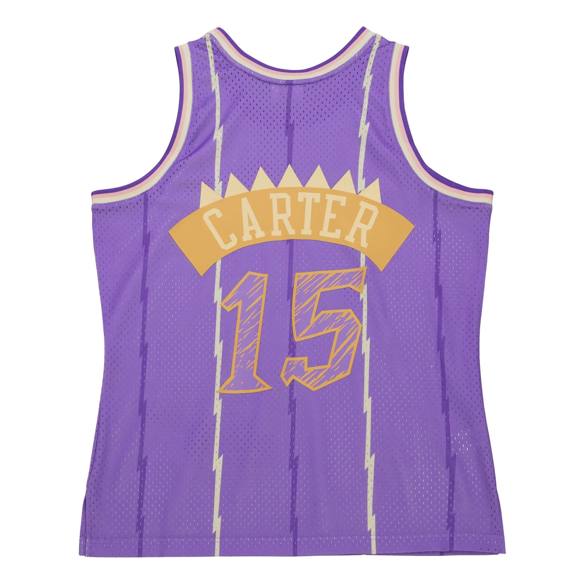 Vince Carter Toronto Raptors Mitchell & Ness 1998/99 Swingman Sidewalk Sketch Jersey - Purple