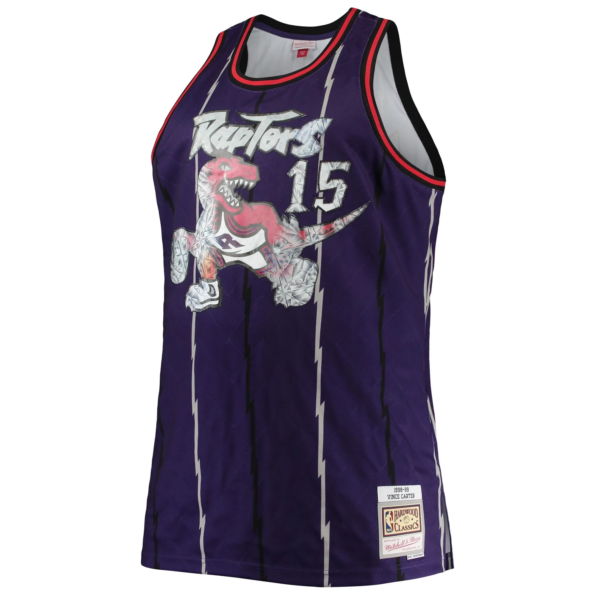 Vince Carter Toronto Raptors Mitchell & Ness Big & Tall 1998/99 NBA 75th Anniversary Diamond Swingman Jersey - Purple