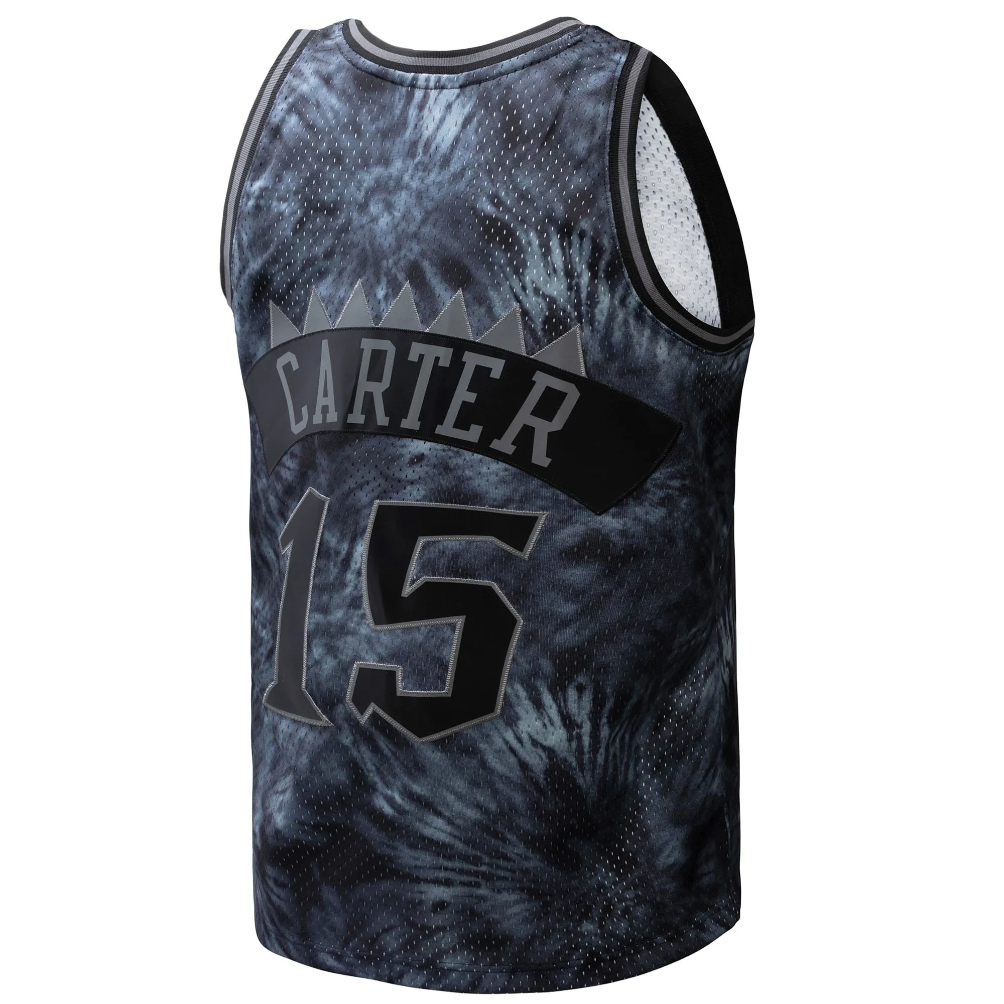 Vince Carter Toronto Raptors Mitchell & Ness Hardwood Classics 1998/99 Tie-Dye Swingman Jersey - Black